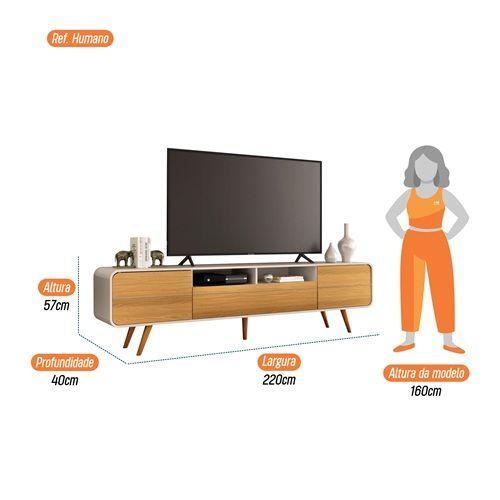 Rack Tv Marsella 85" 220x57x40 cm-5