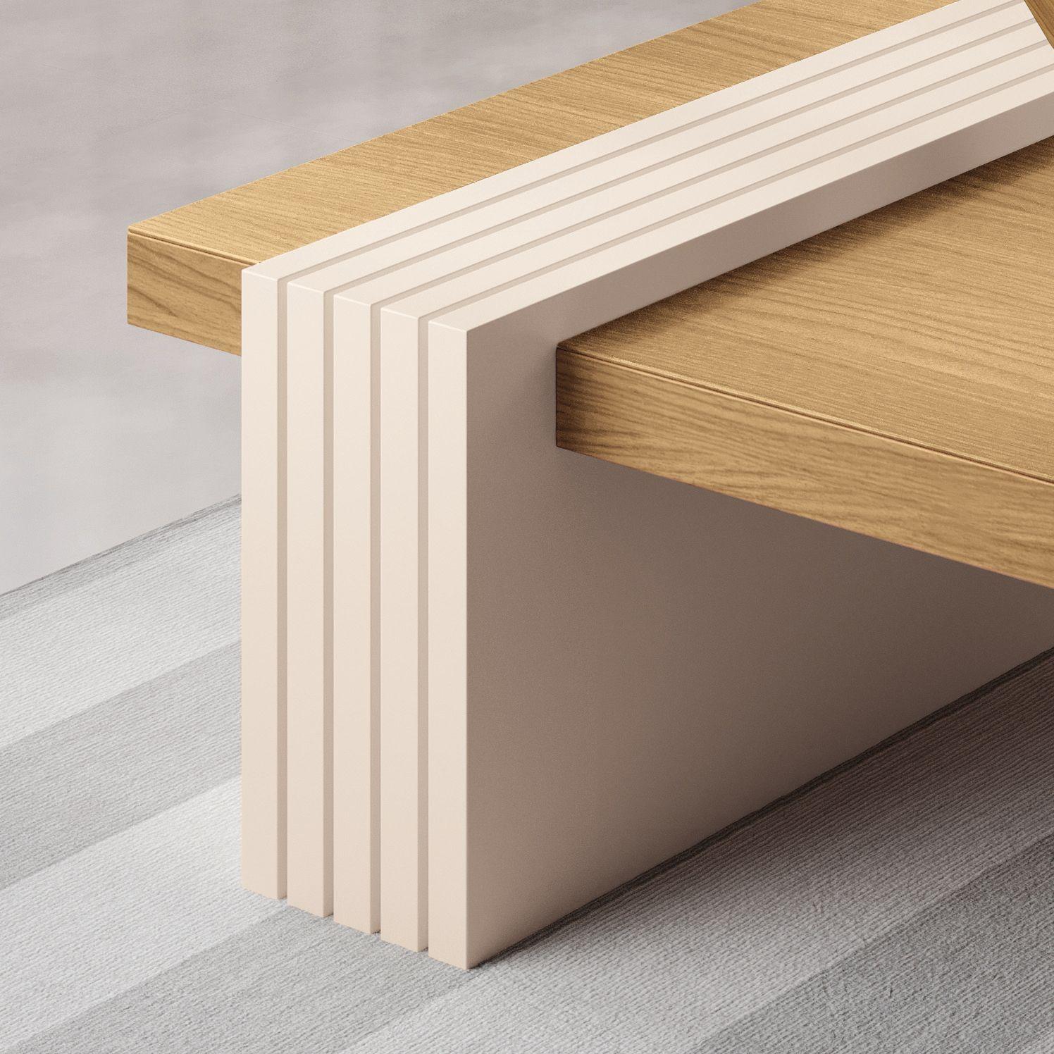Mesa de centro Praga Freijo-Off White 107x60x33 cm-2