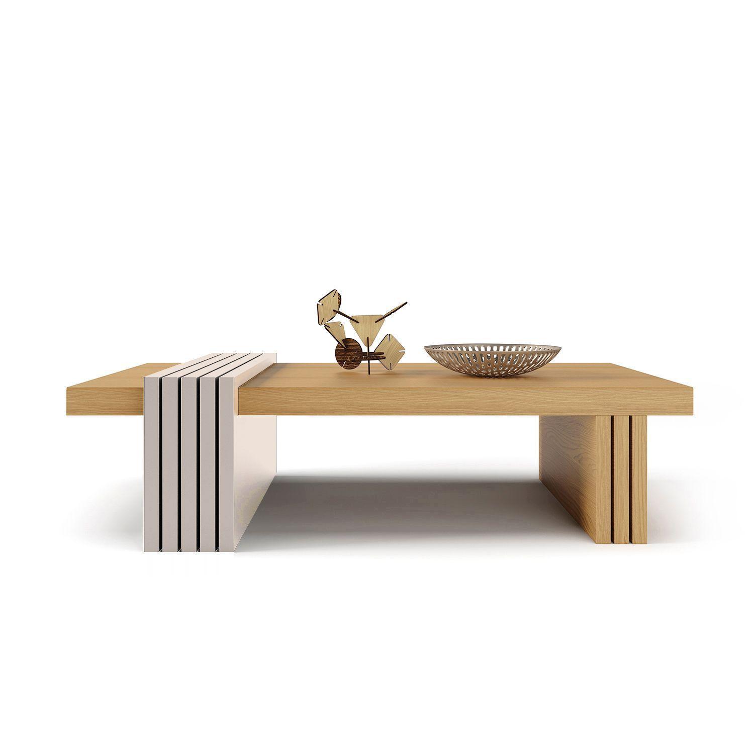 Mesa de centro Praga Freijo-Off White 107x60x33 cm-4