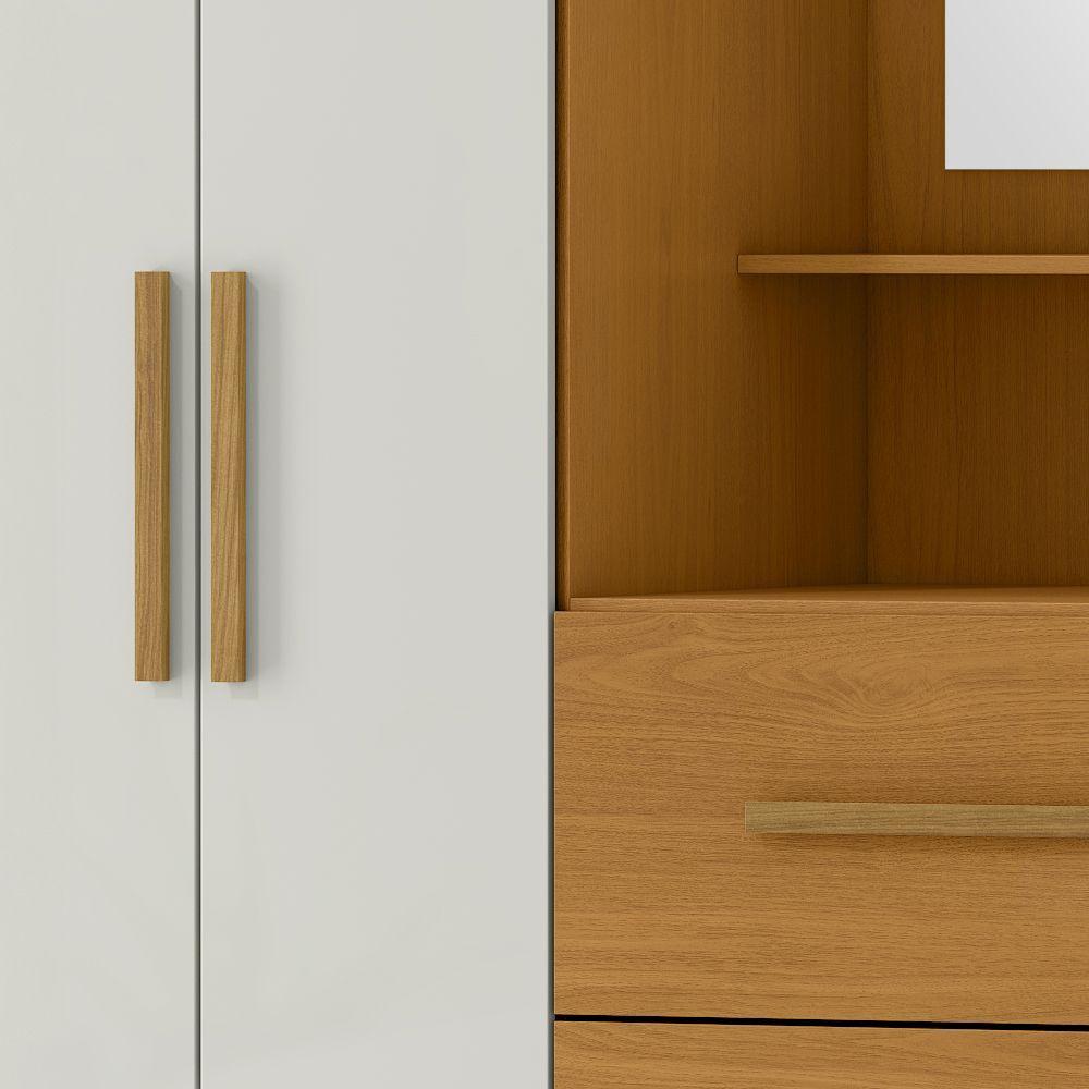 Closet 4 puertas 3 cajones Versalles 190 x 152,4 x 46,5 Cinamomo/ Off white-4