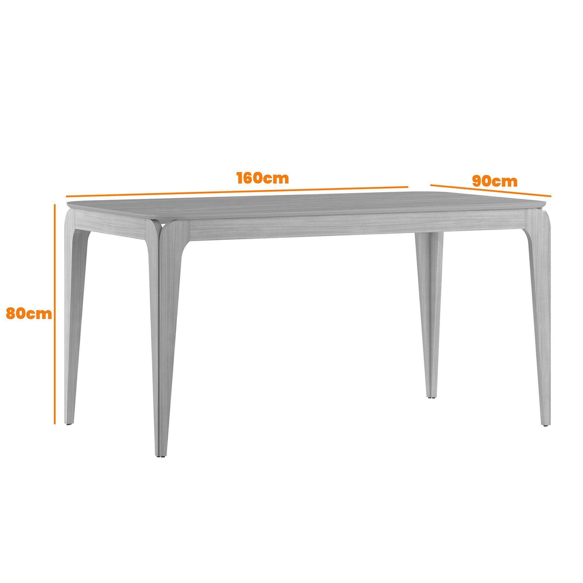 Juego de Comedor Arezzo 160x90 cm 6 Sillas Beige-3