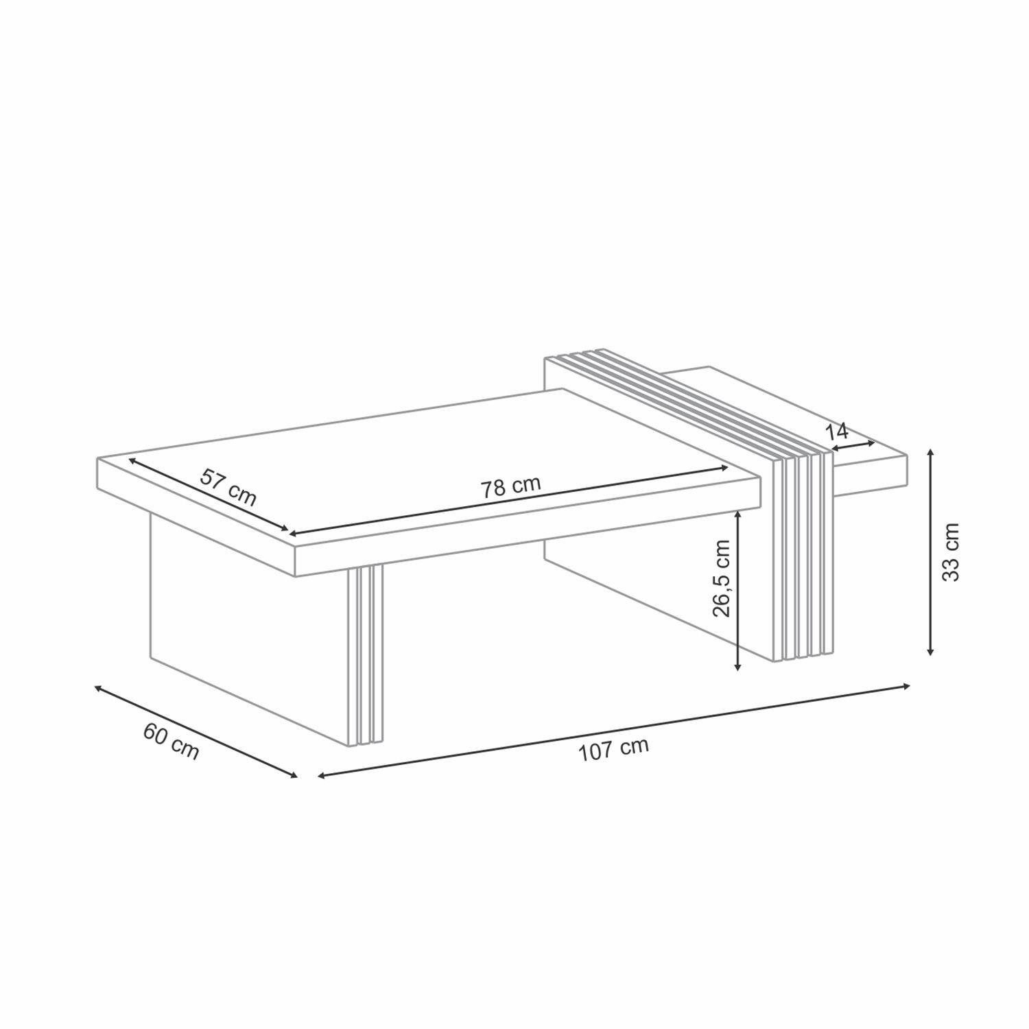 Mesa de centro Praga Freijo 107x60x33 cm-4