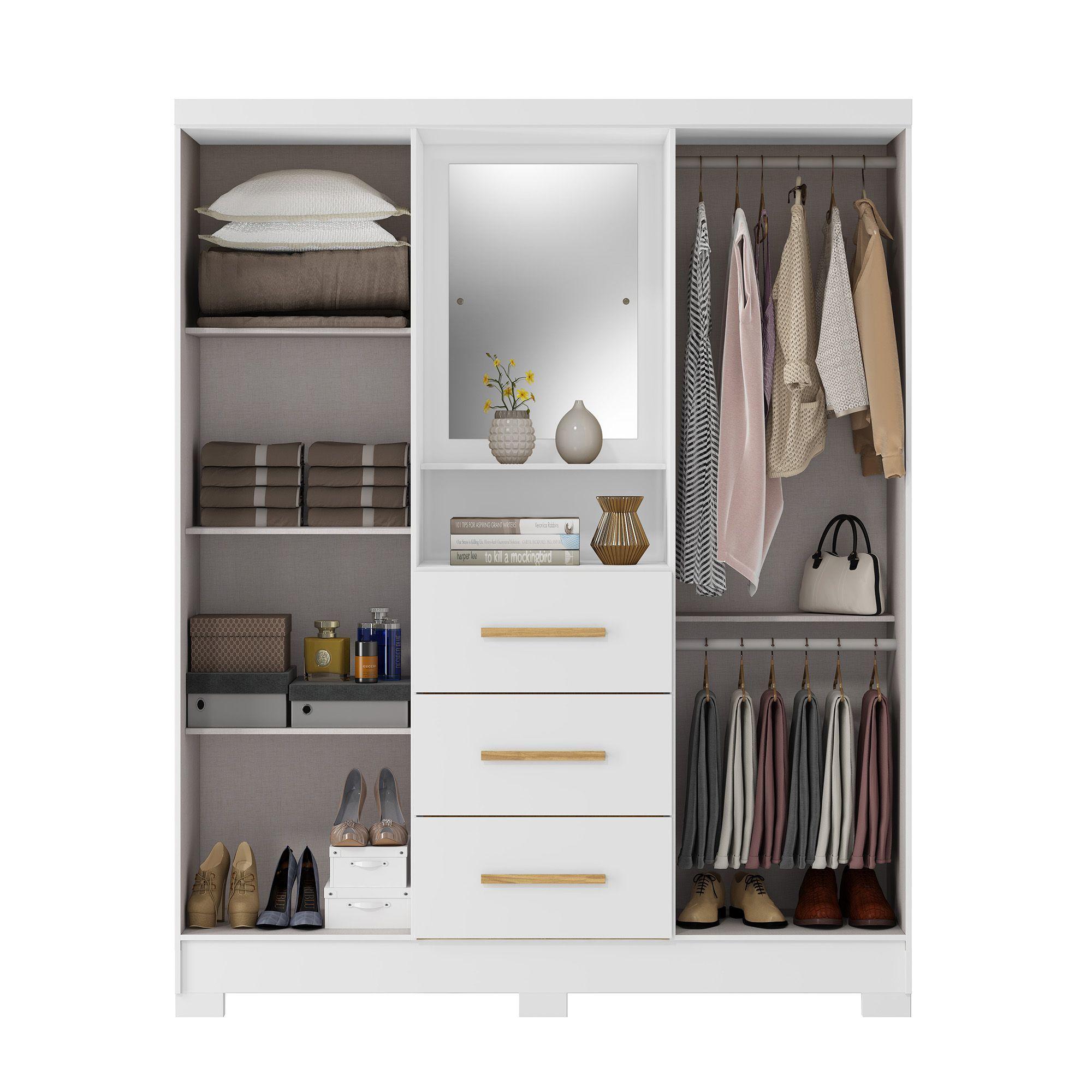 Closet 4 puertas 3 cajones Versalles 190x46,5x 152,4 Blanco nieve
-2