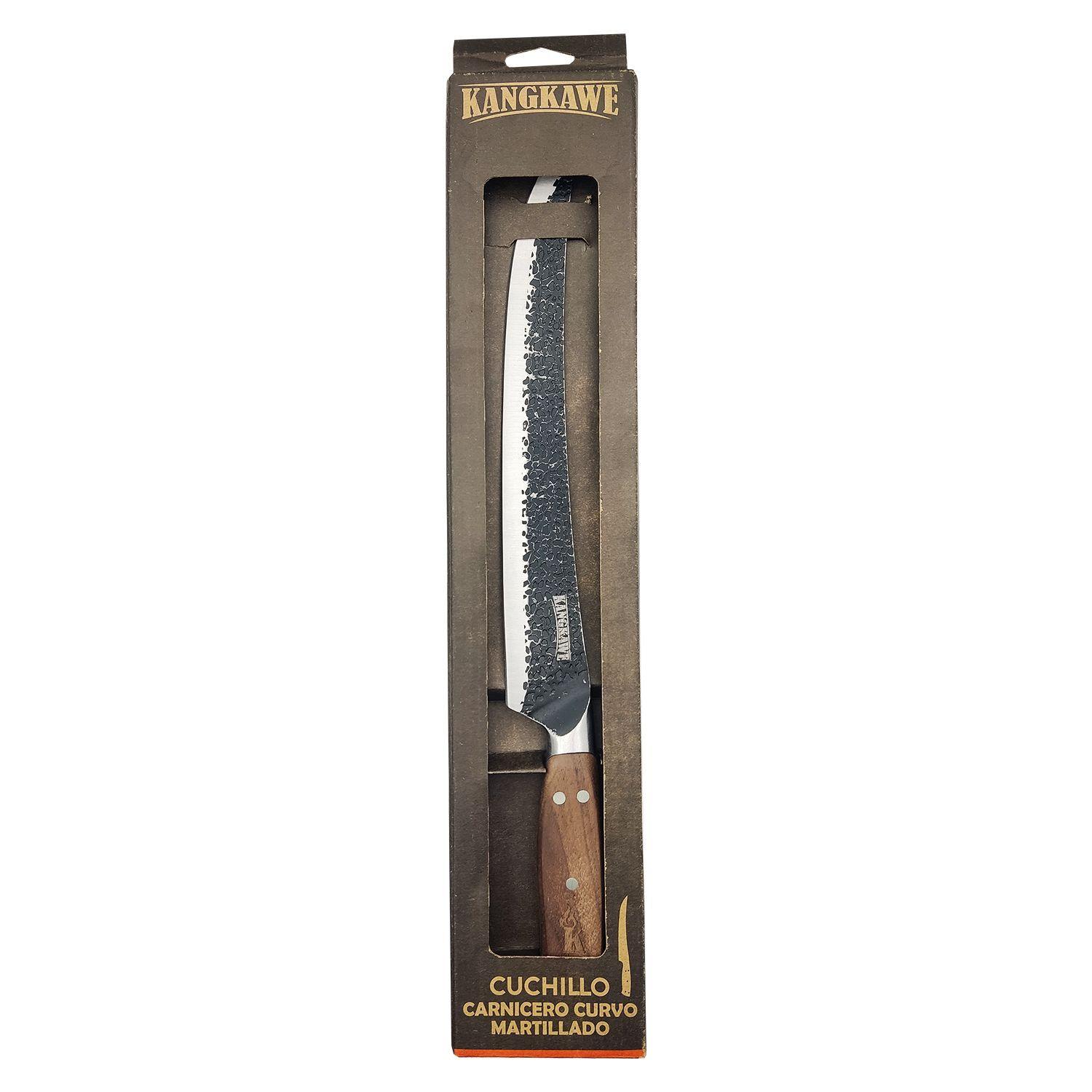 Cuchillo 10" Carnicero Curvo Martillado-4