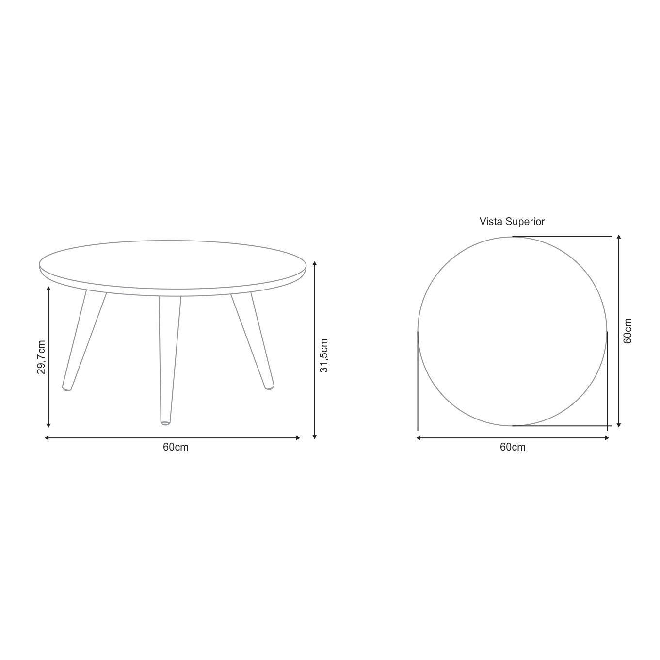 Mesa de centro Alba Off White 60x60x32-5