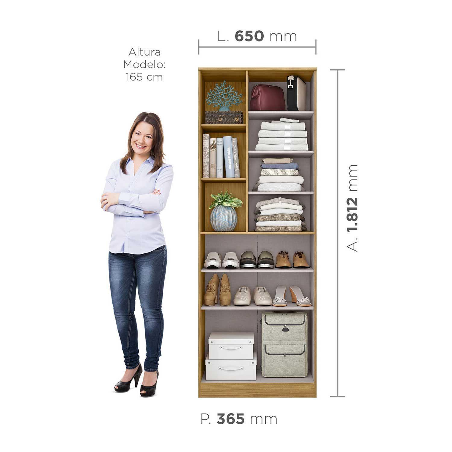 Closet multiuso con Zapatera concord Marrocos/ Off white 181,2x36,5x65 -2