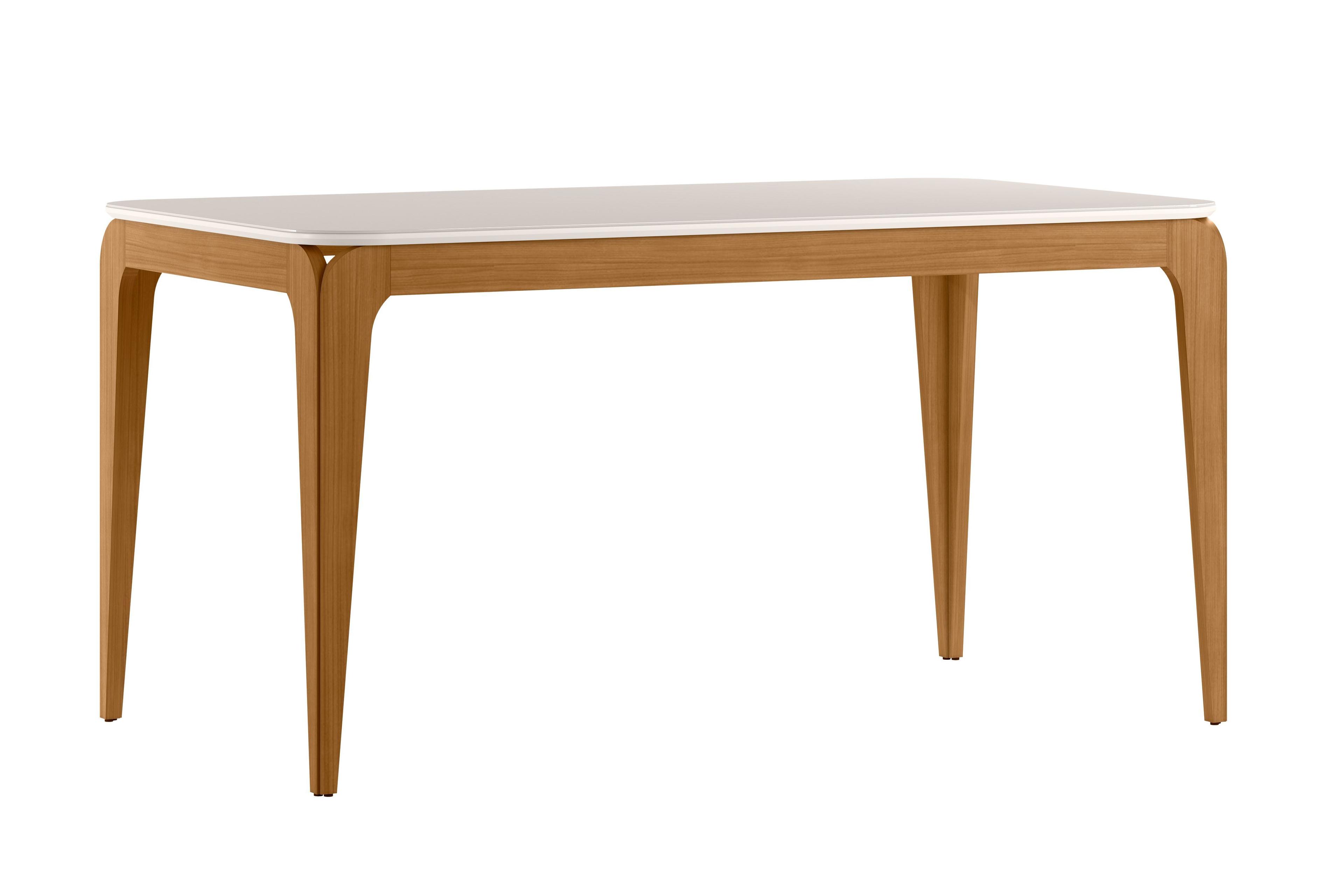 Juego de Comedor Roma 160x90 cm Vidrio 6 Sillas Beige-2