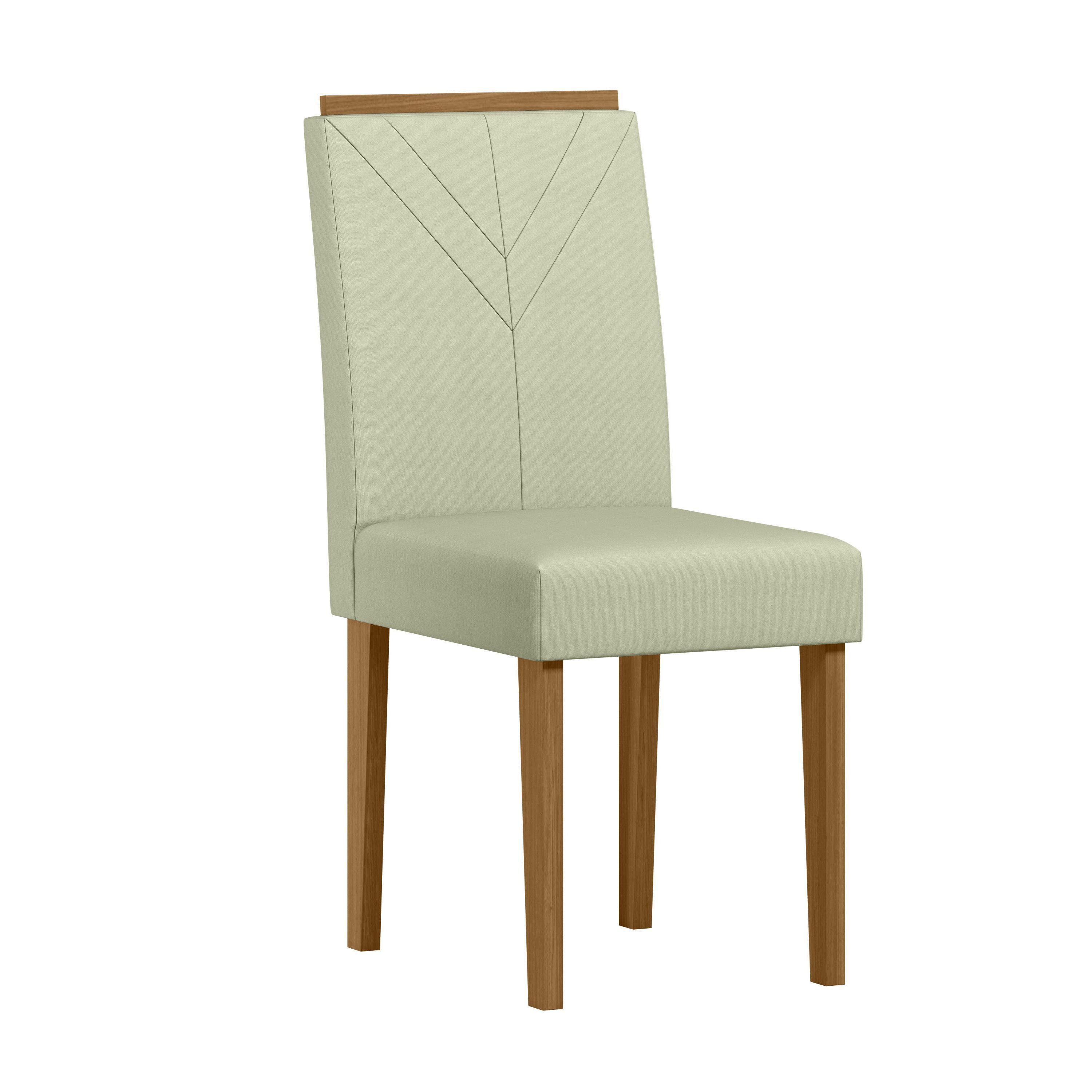 Juego de Comedor Roma 160x90 cm Vidrio 6 Sillas Beige-2