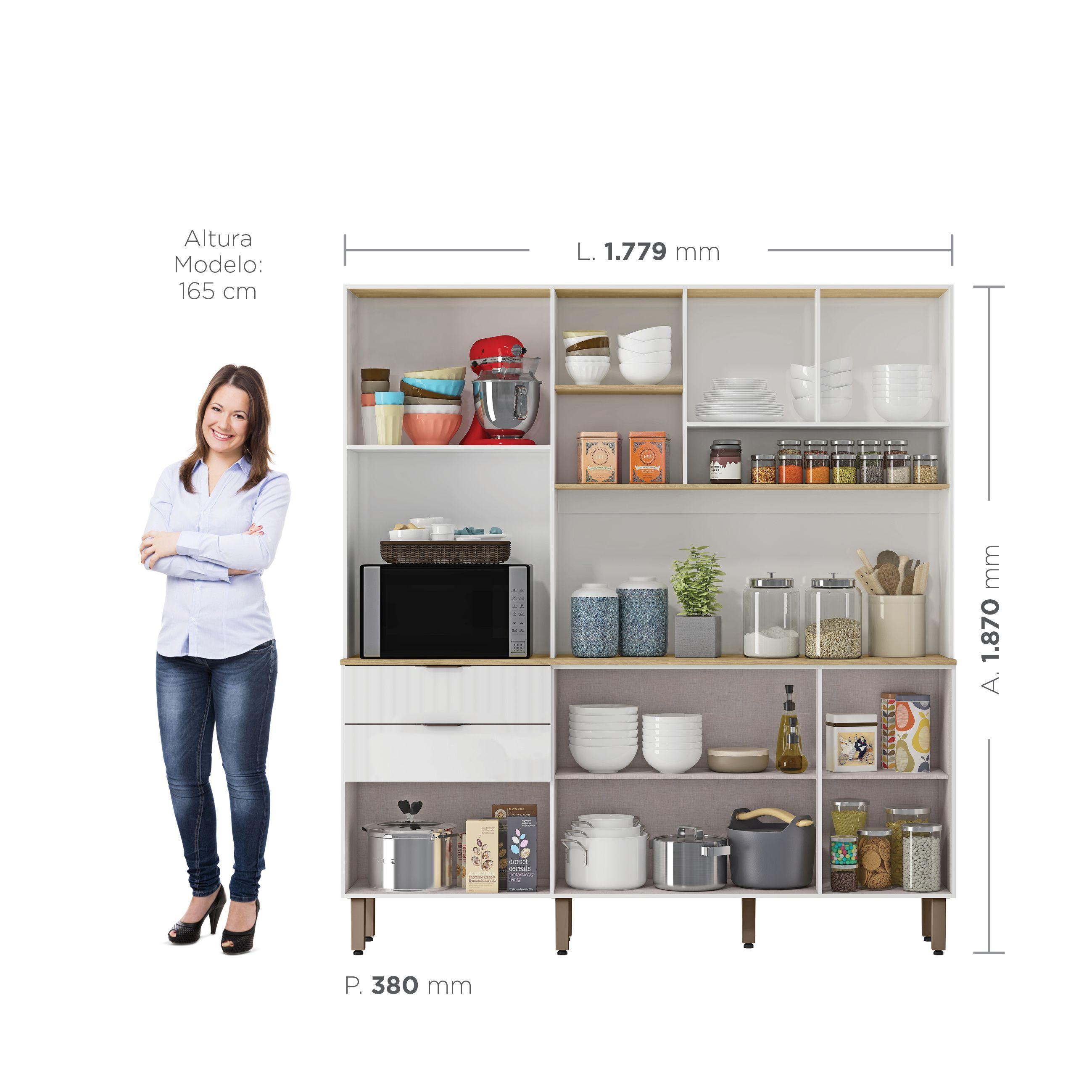 Kit Mueble de Cocina Magnolia Blanco nieve 195 x 177 9 x 38 cm-4