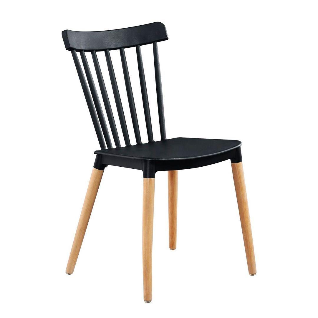 Juego de comedor Vermont 4 sillas Windsor negras  160 x 90 x 77 cm-7