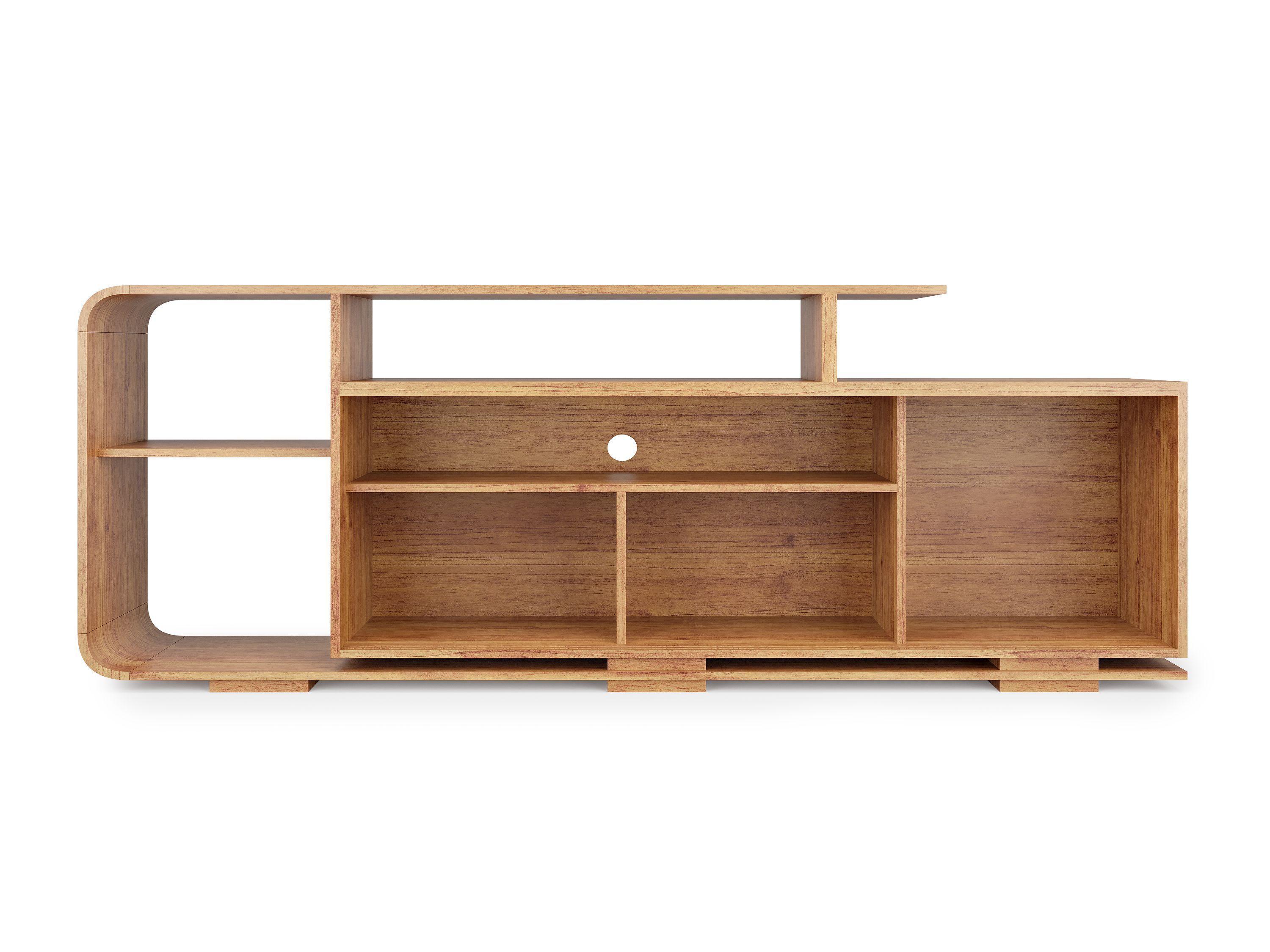 Rack tv Riviera color miel 72 x 40 x 180, 5-3