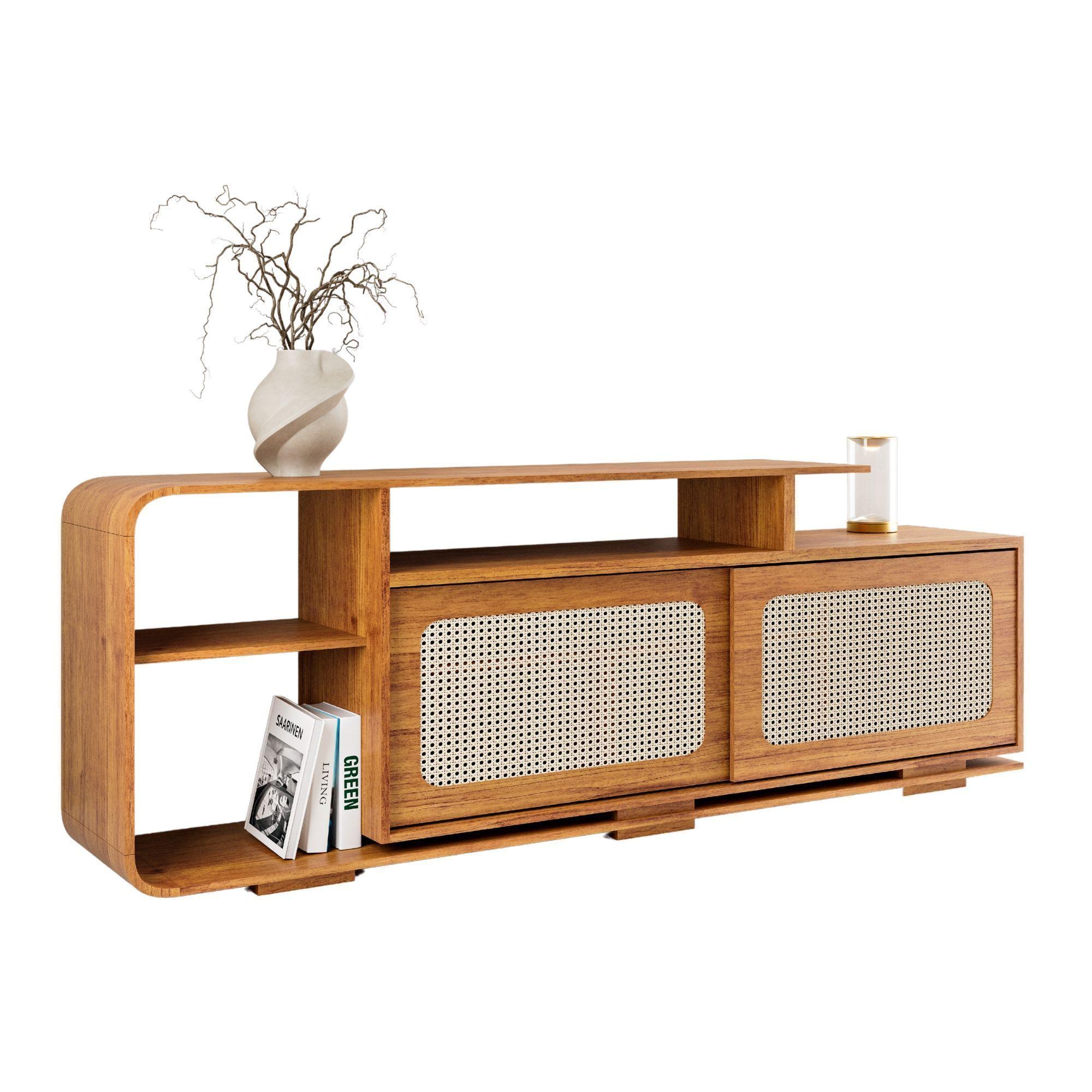 Rack tv Riviera color miel 72 x 40 x 180, 5-2