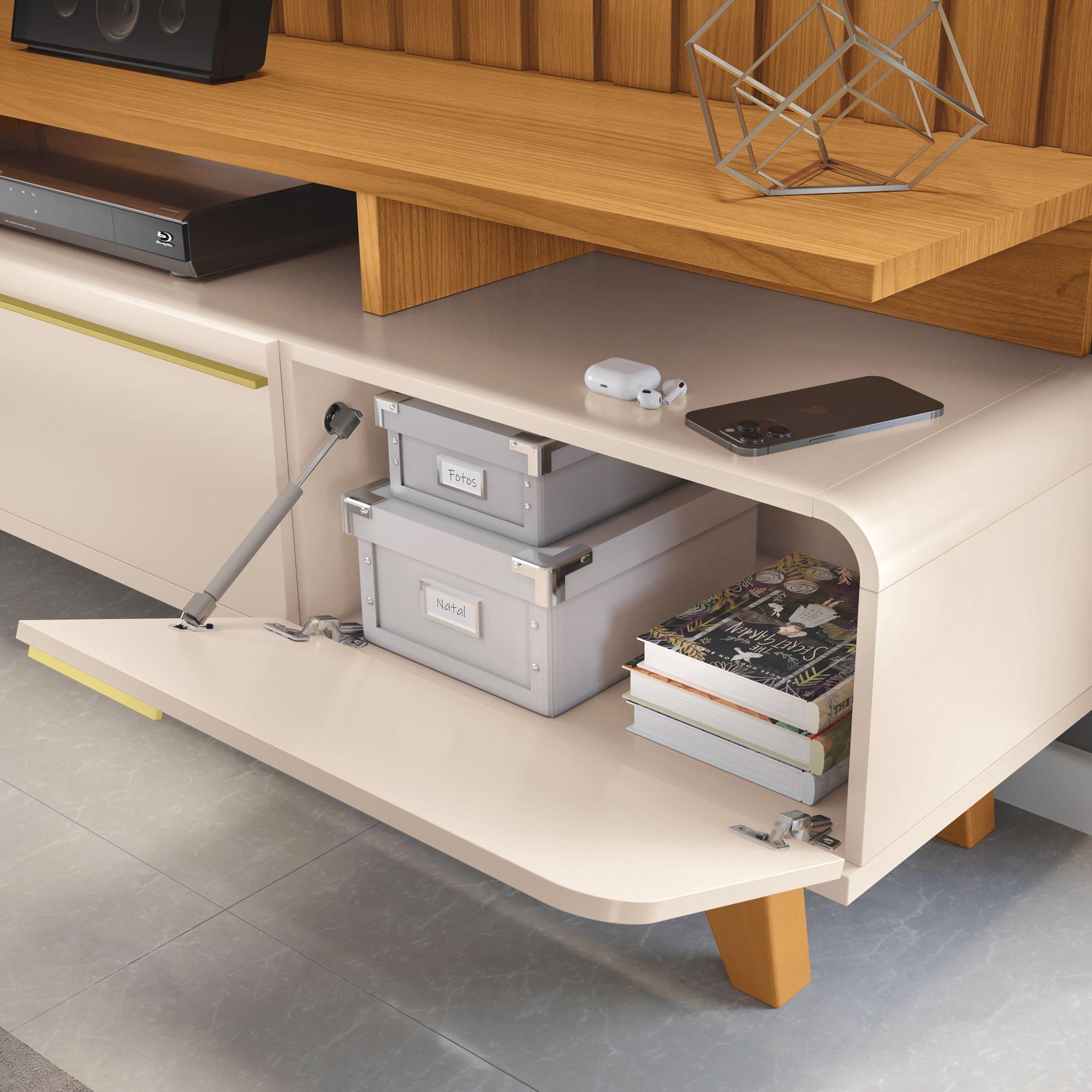 Rack Tv Siena 70" 200x61x38 cm-5