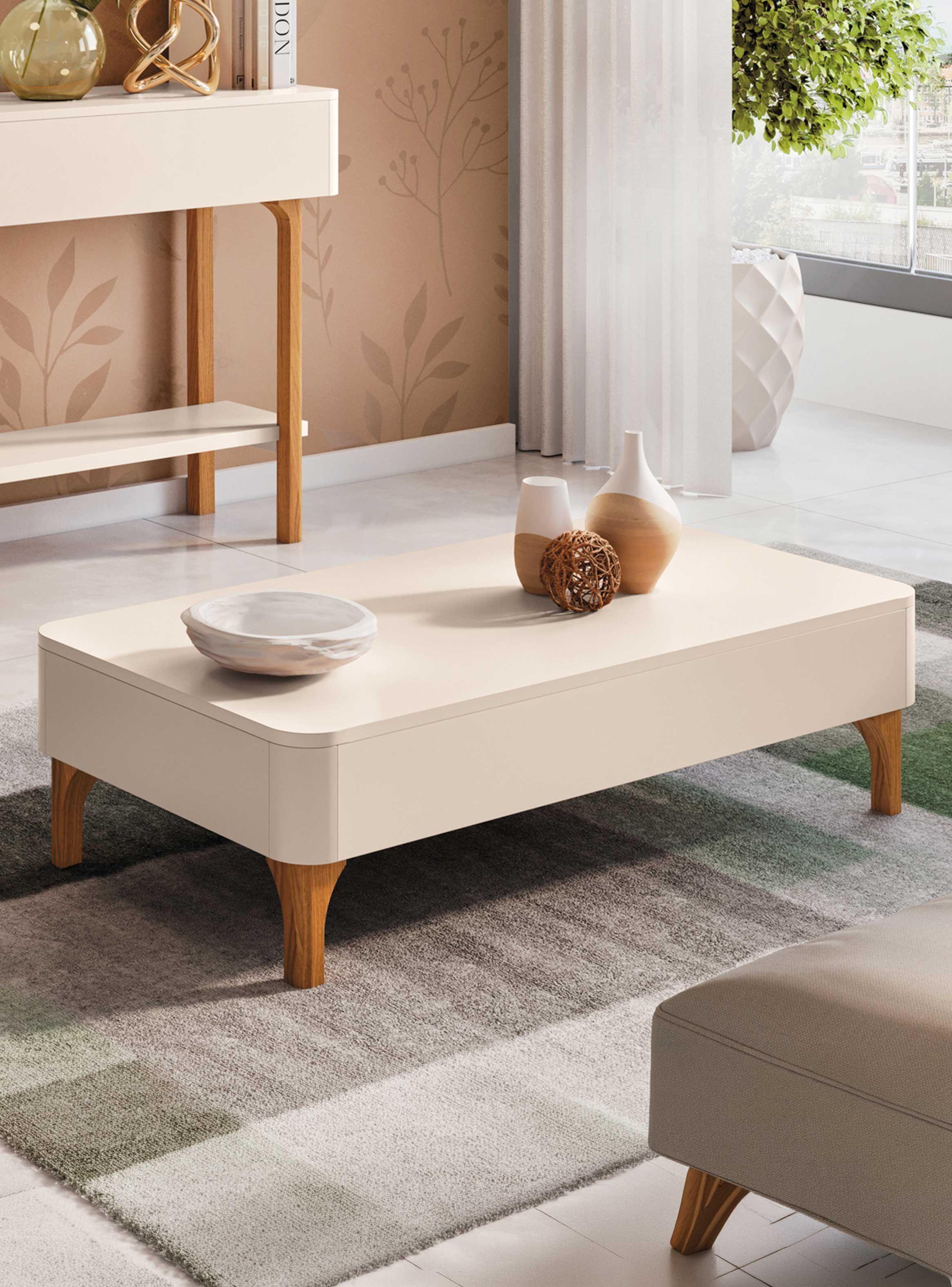 Mesa de Centro Niza Off White 32 x 60.5 x 100cm-0