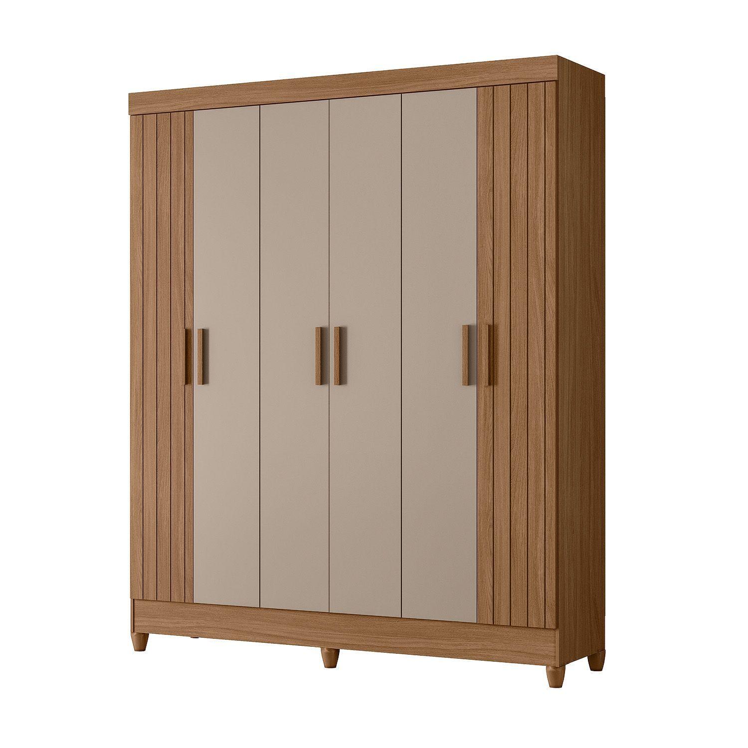 Closet Palermo 6 puertas 2 cajones internos Carvalho Fendi-0
