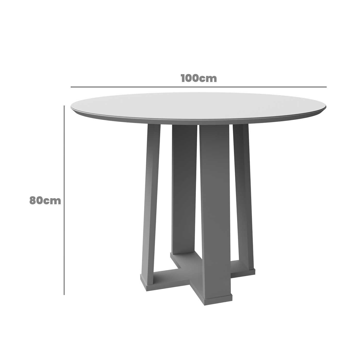 Juego de Comedor Ravello 4 Sillas Caf 100 x 100 x 80 cm-4