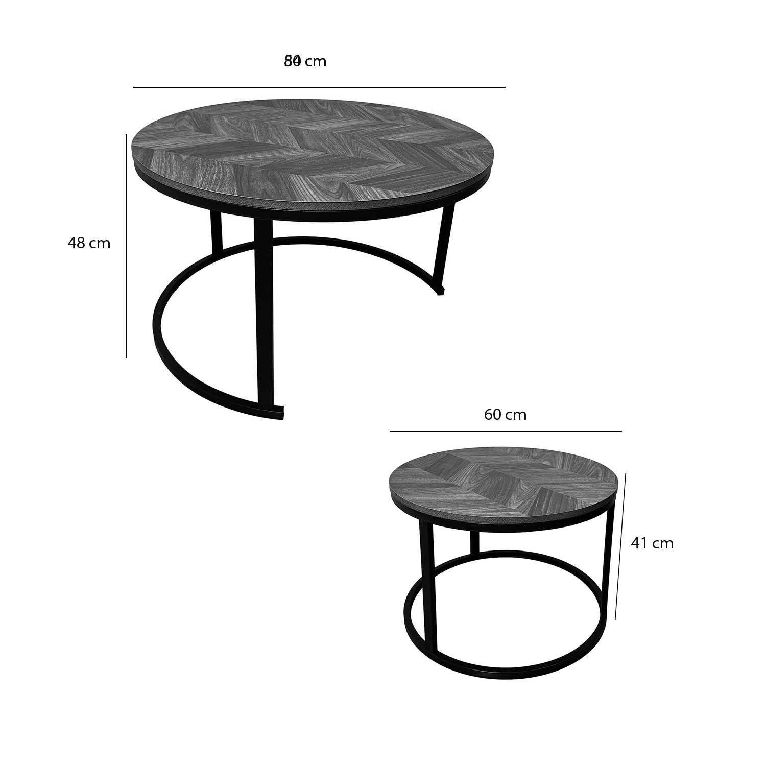 Set de Mesas de Centro Anidadas Café Georgia-4