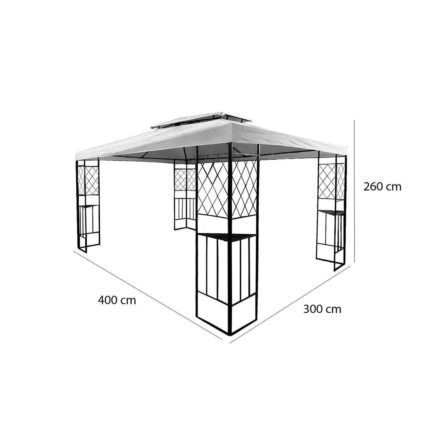Pérgola 3x4mt Café-3
