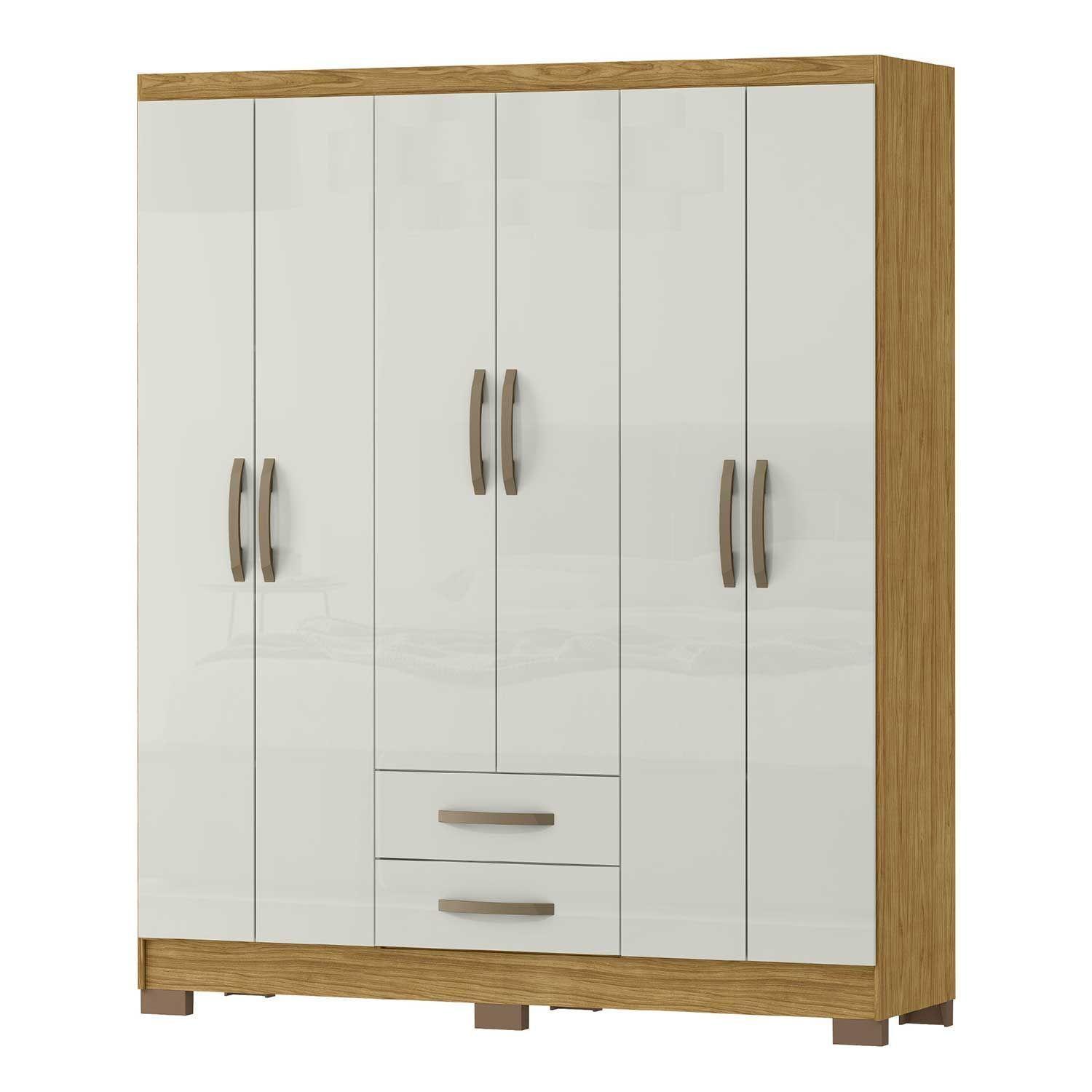 Closet 6 puertas Classic Marrocos/ Off white 188x46,5x156,6-2