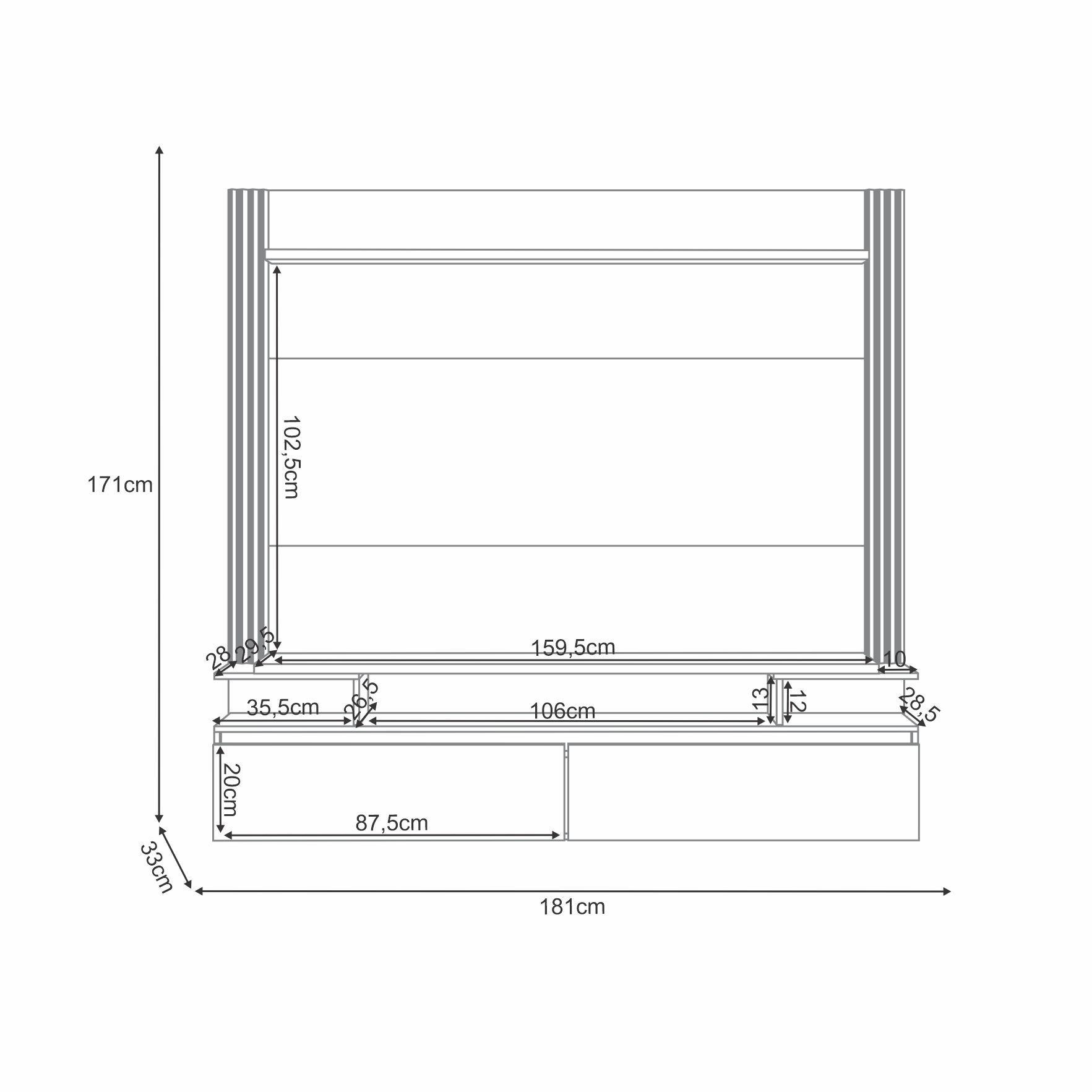 Home TV Panel Capri 1 8 65 Cinamomo Off White-4