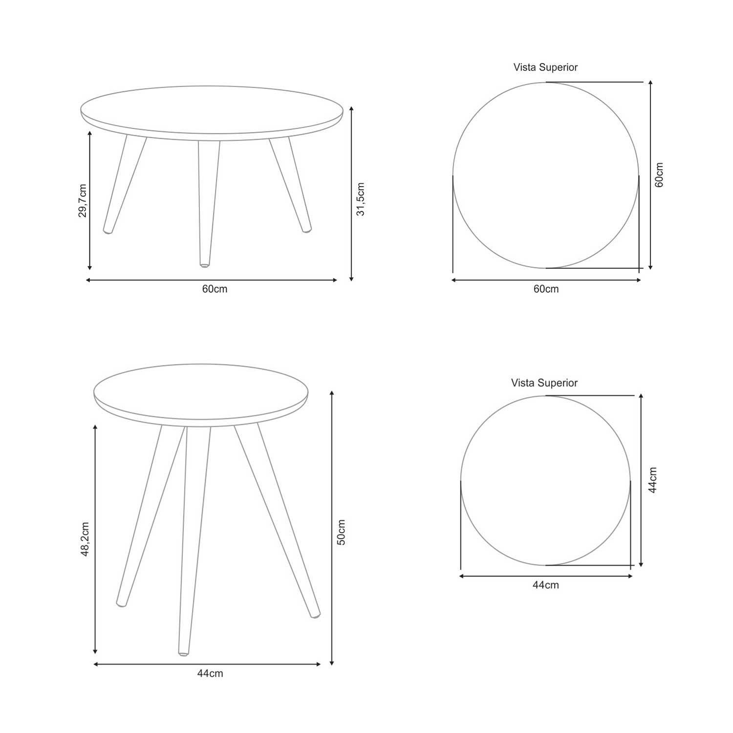 Set Mesa de Centro + Mesa Lateral Alba Off White-4