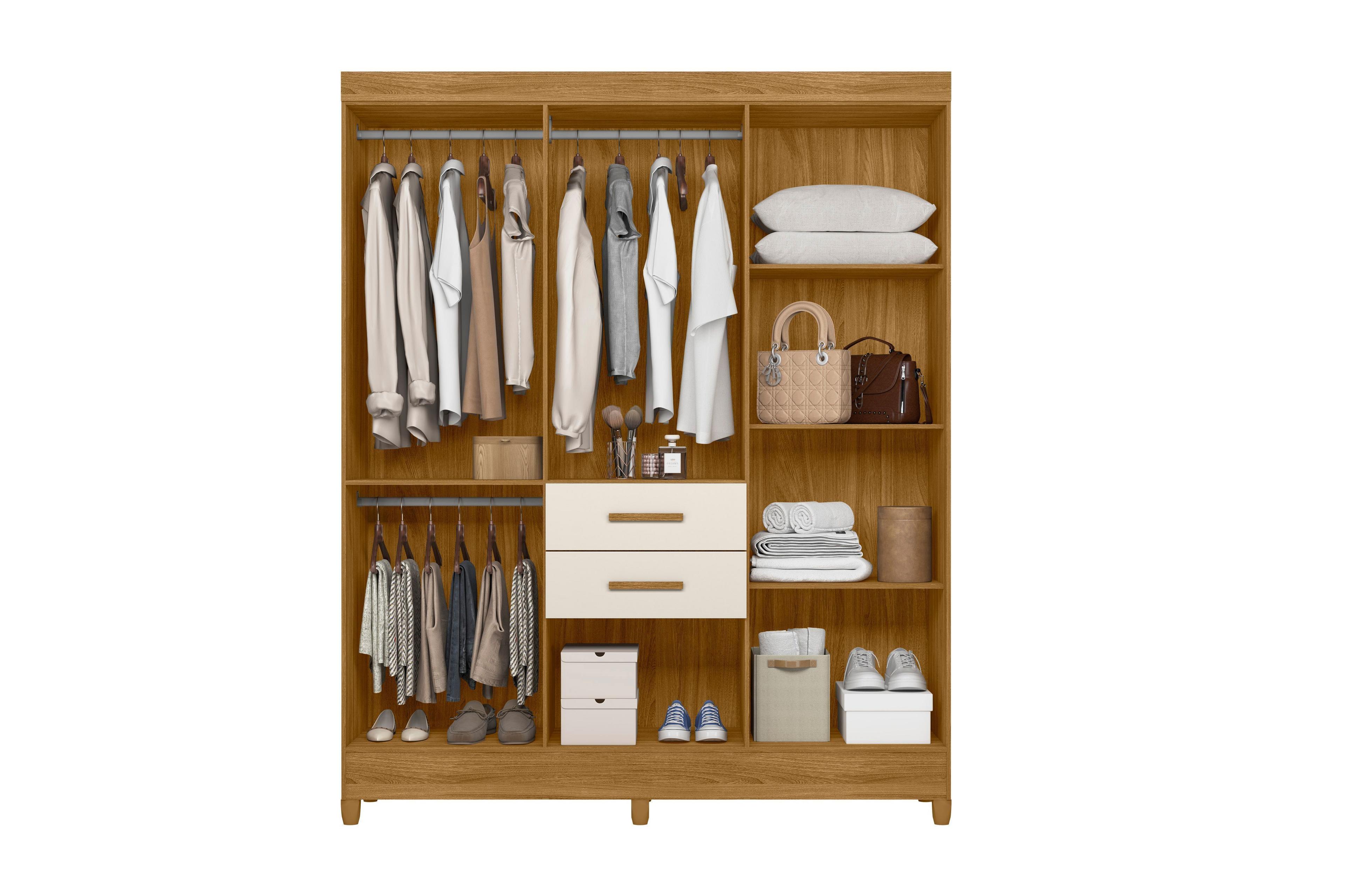 Closet San Telmo 6 puertas 2 cajones 1 zapatera 204x165x47 cm-1