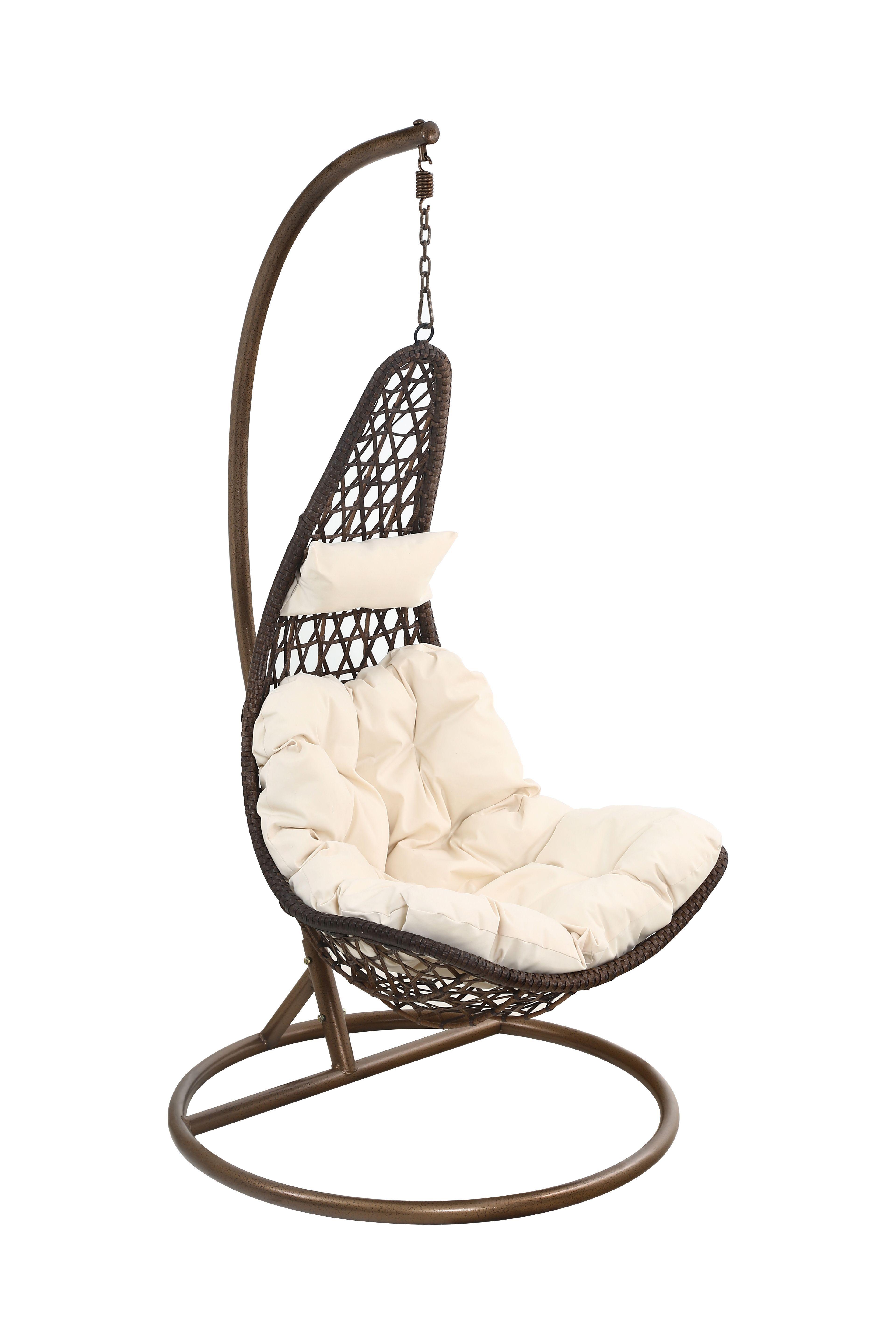 Silla Colgante Venecia Cojín Marfil-0