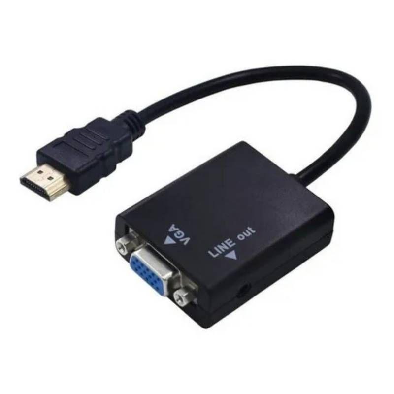Adaptador HDMI a VGA negro -0