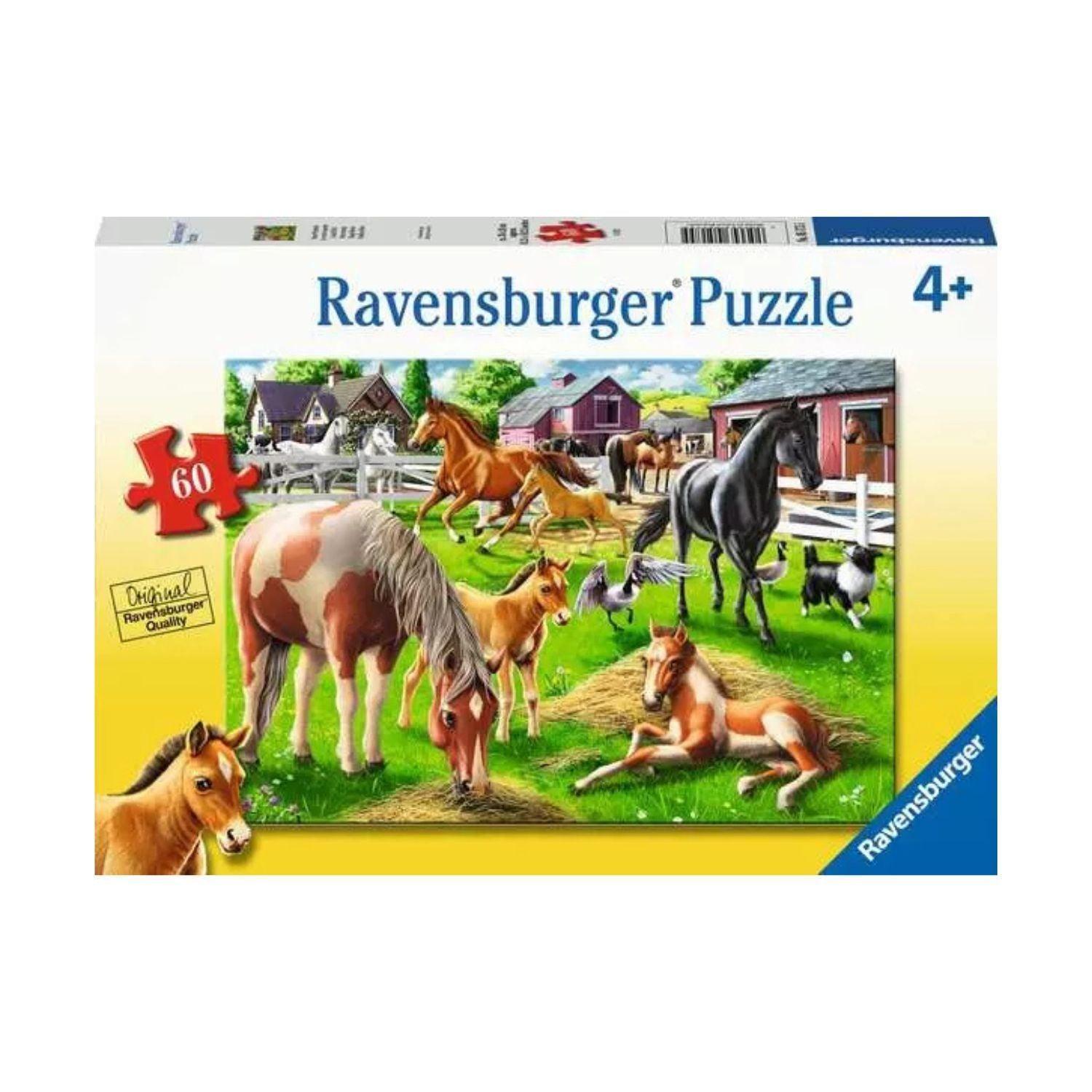 Puzzle Caballos Felices - 60 piezas-0