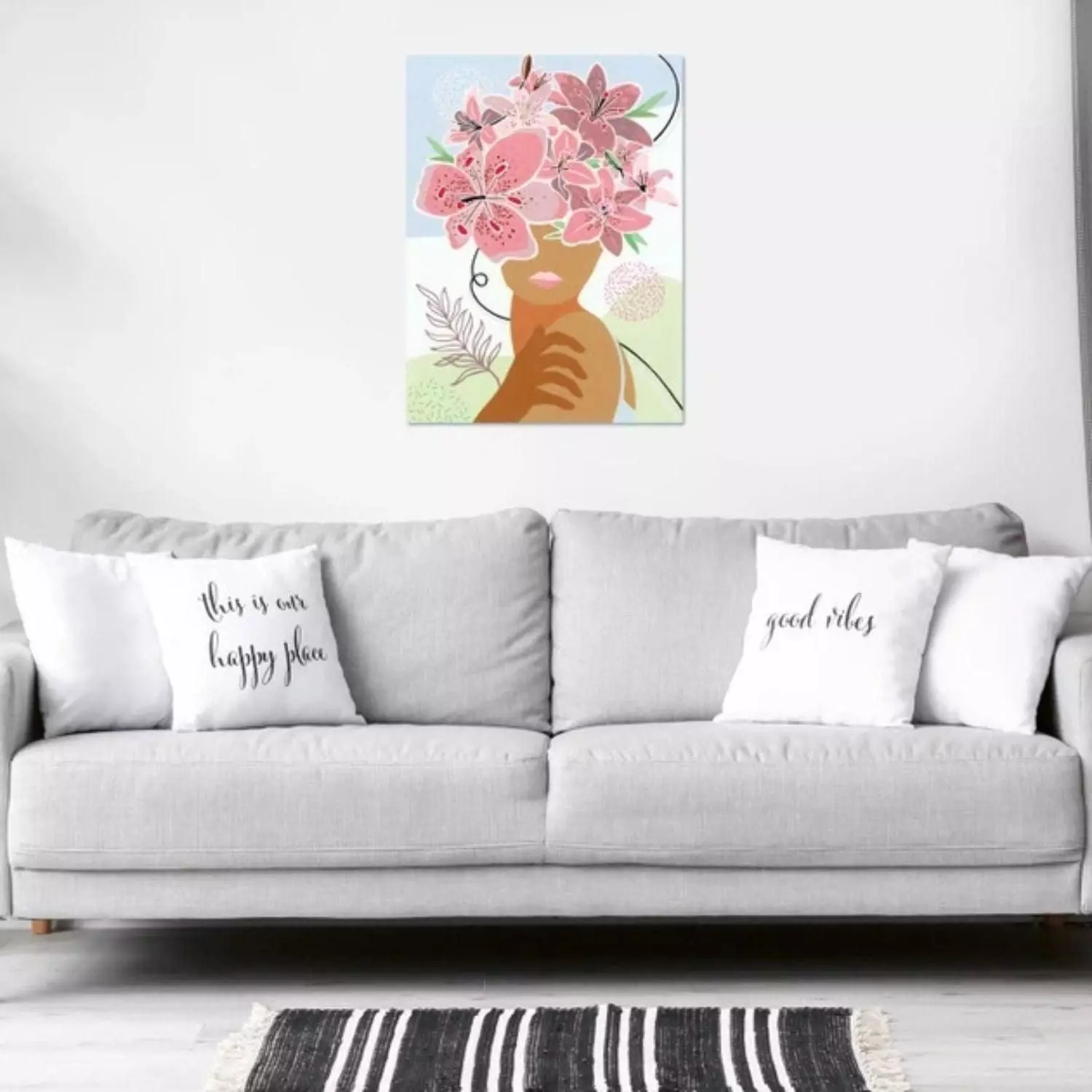 Canvas pinta por número: Flores en mi Mente-4