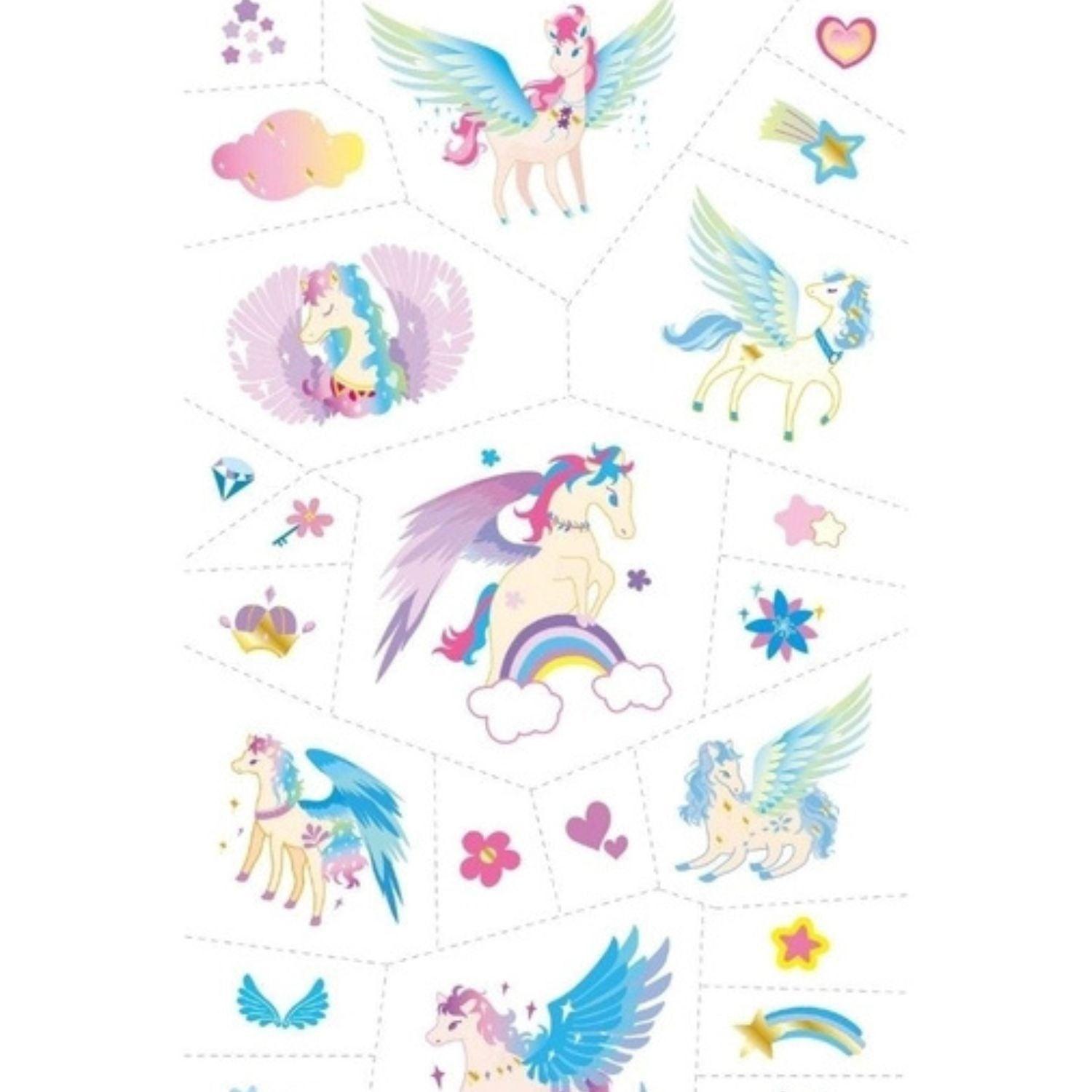 Set de Tatuajes Temporales - Unicornio-1