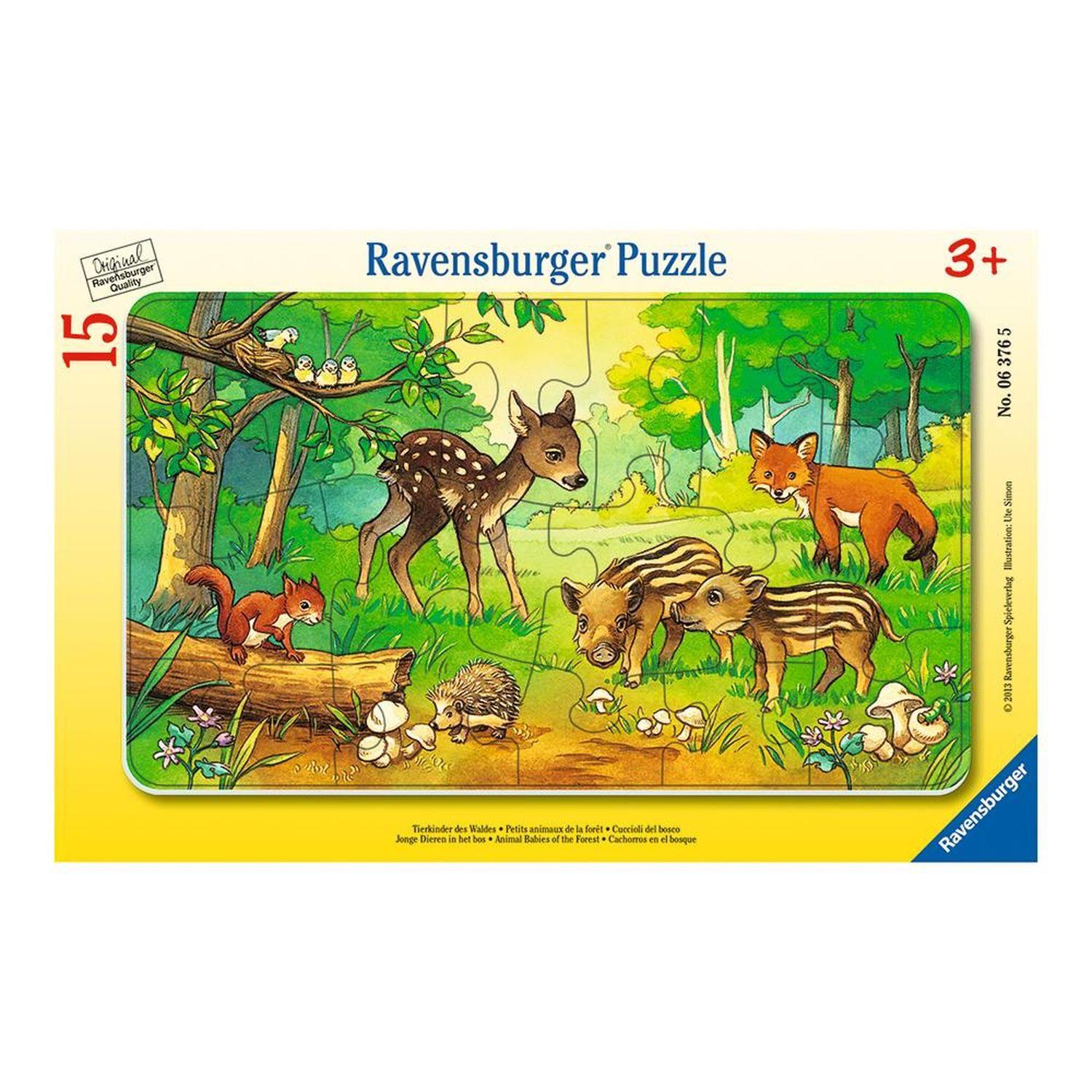 Puzzle enmarcado - Animalitos del bosque-0