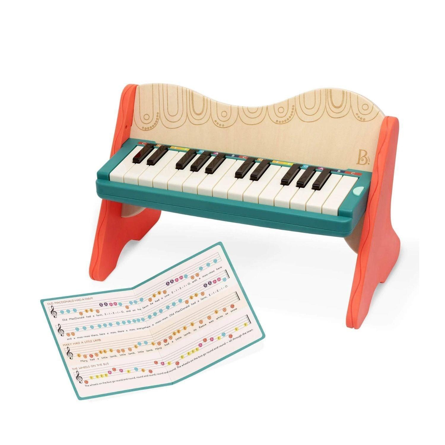 Piano De Madera Para Niños - Con Libro De Canciones-0