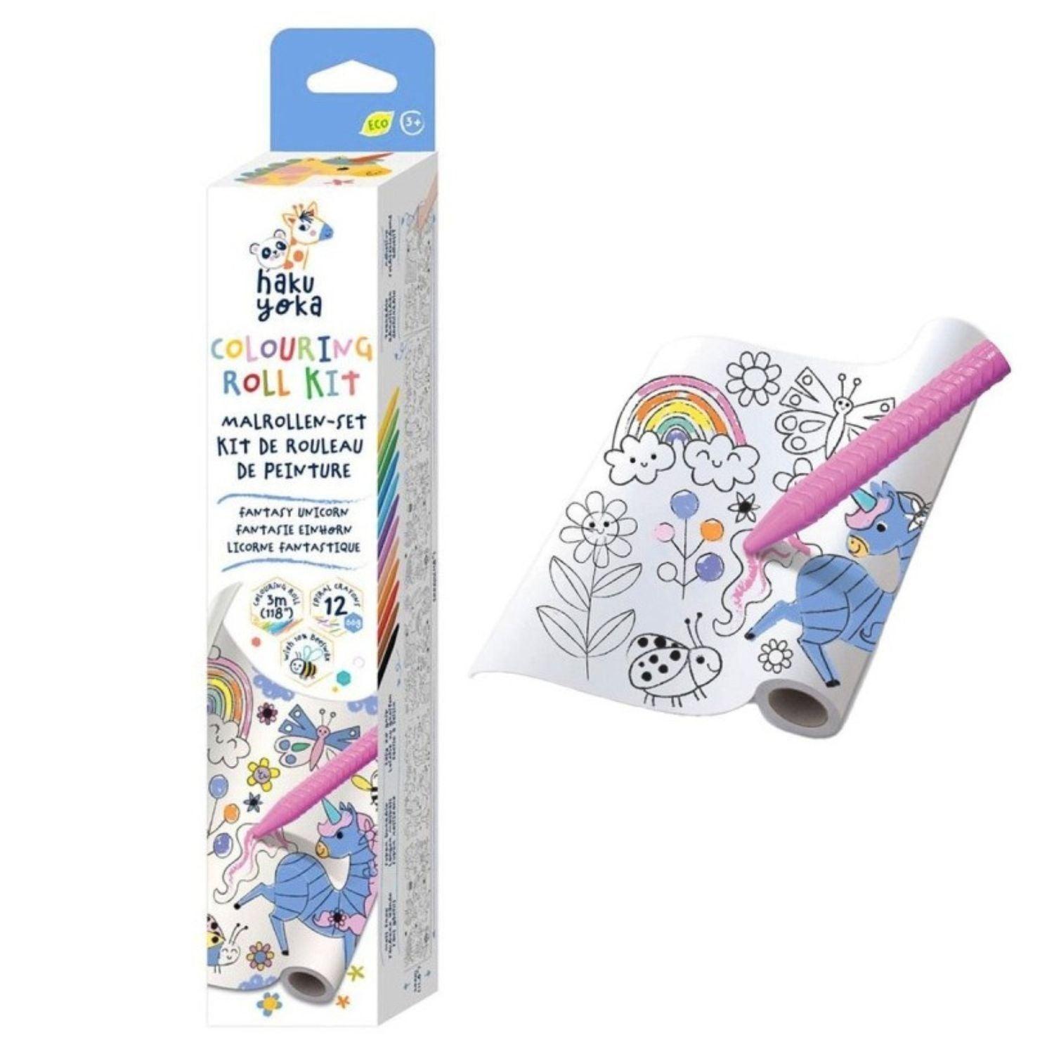 Kit Rollo de Papel y Crayones para Colorear · Unicornio Fantástico-4