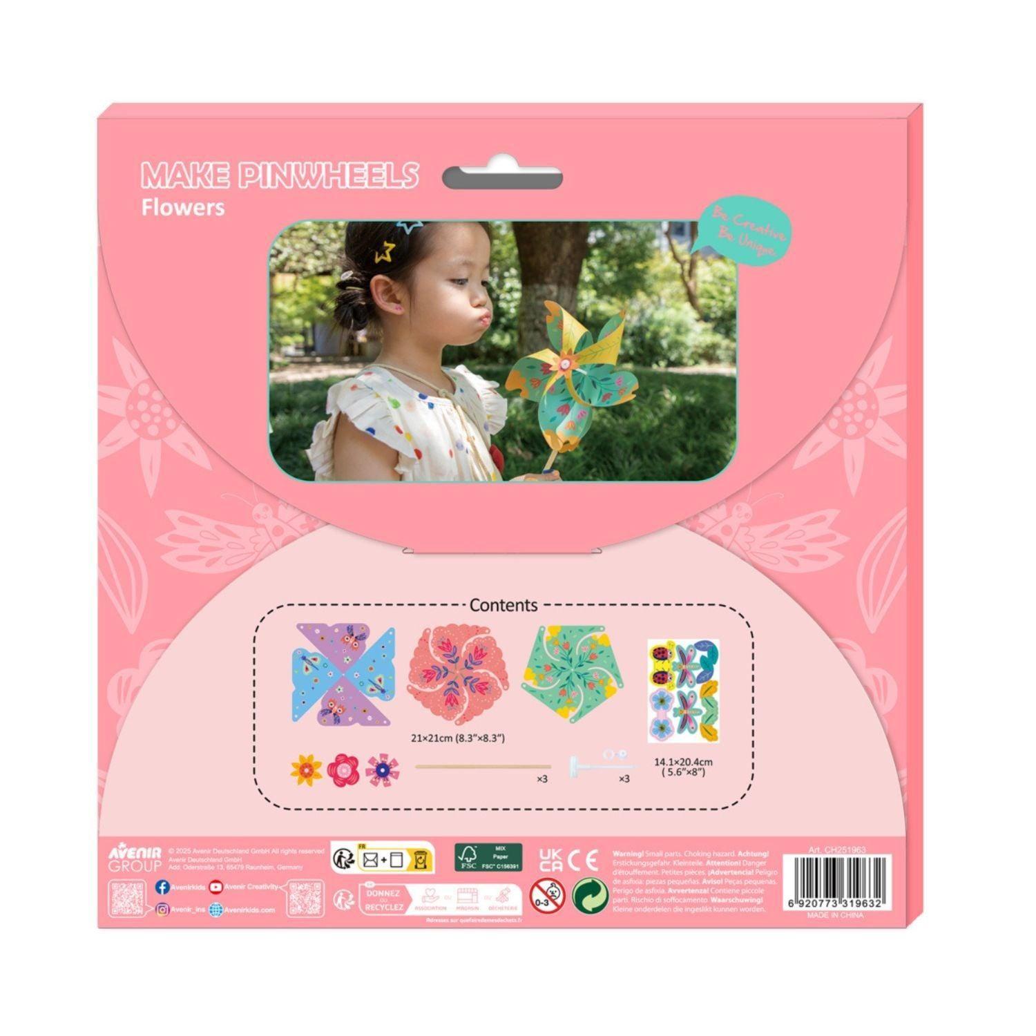Set de Manualidades Molinillos de Viento Flores-4
