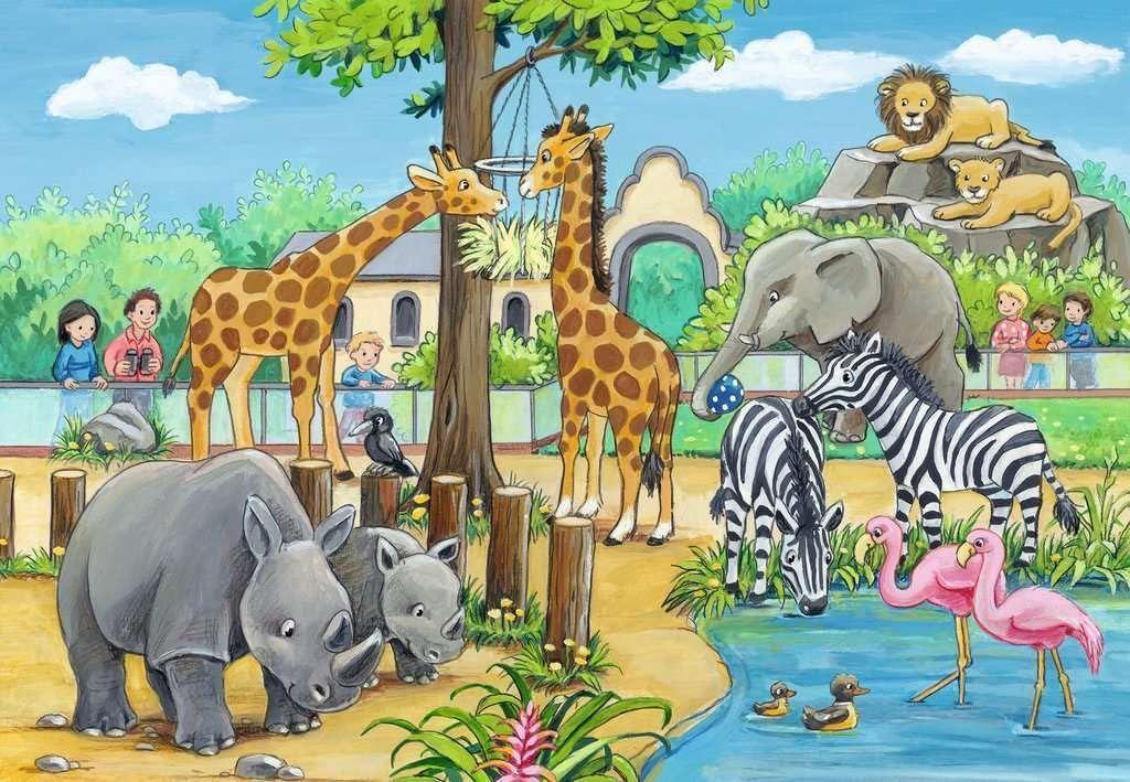 Puzzle Visita al zoológico - 2x24-2