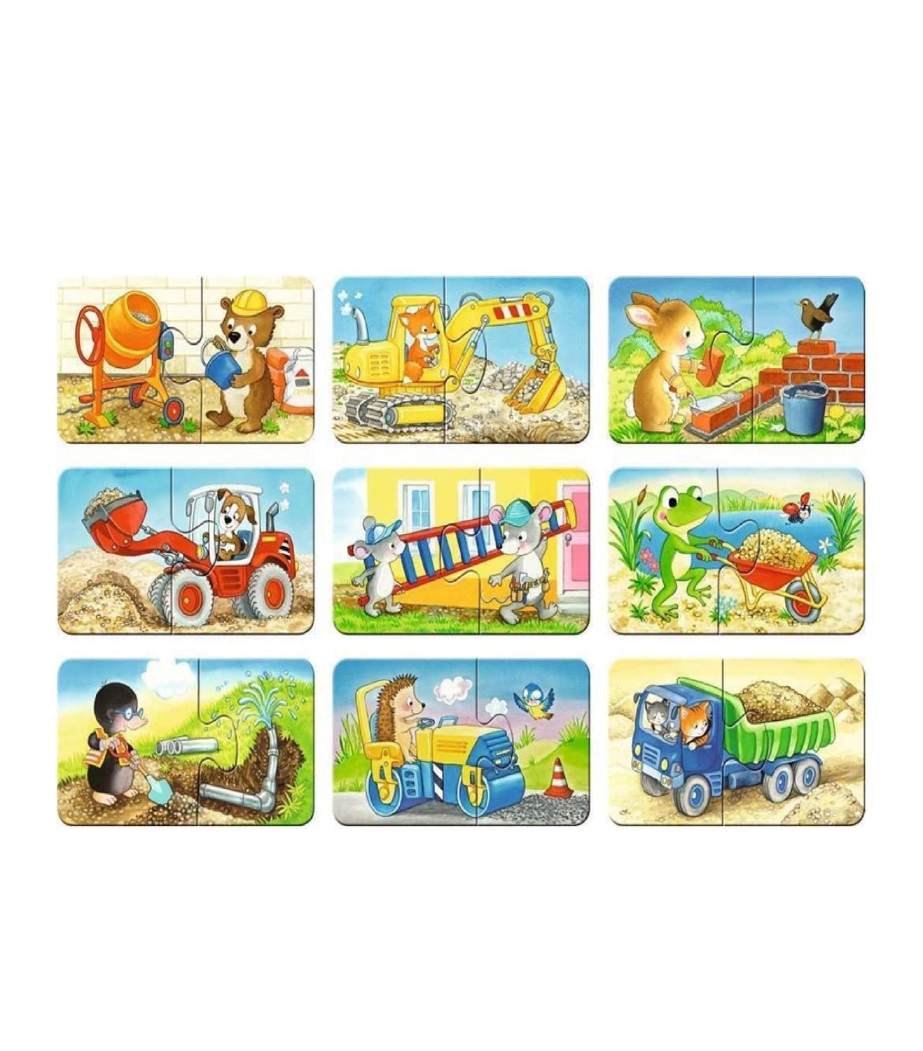 Mi primer puzzle - Animales en la construcción-1