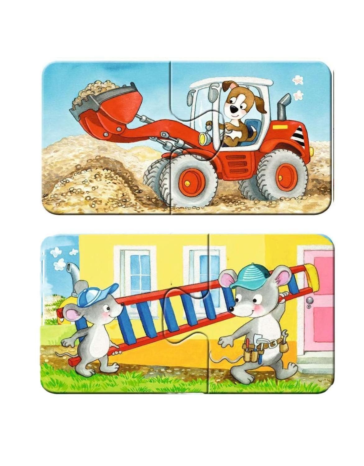 Mi primer puzzle - Animales en la construcción-3