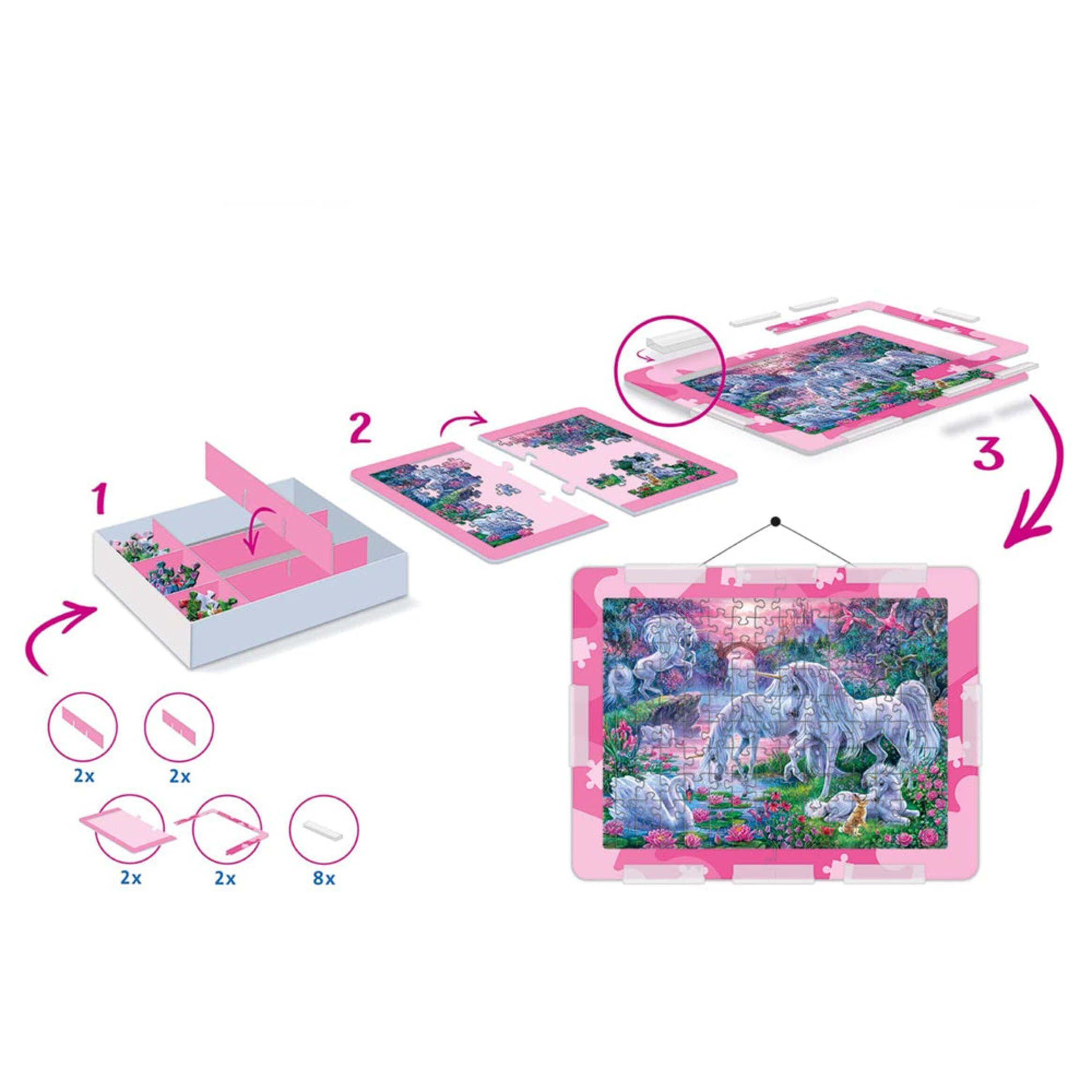 Organizador puzzles 3 en 1 - Rosado-1