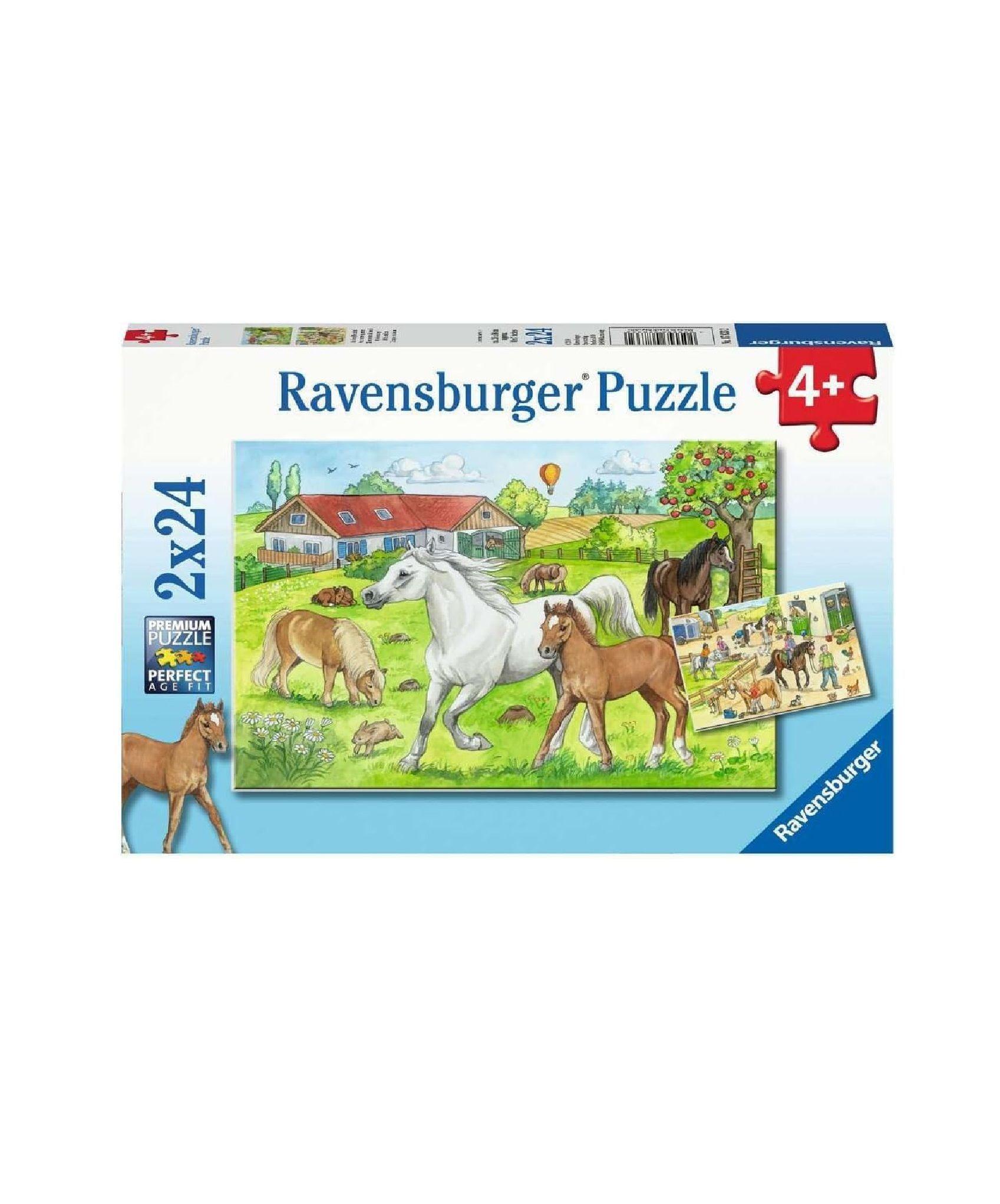 Puzzle En los establos - 2x24 piezas-0