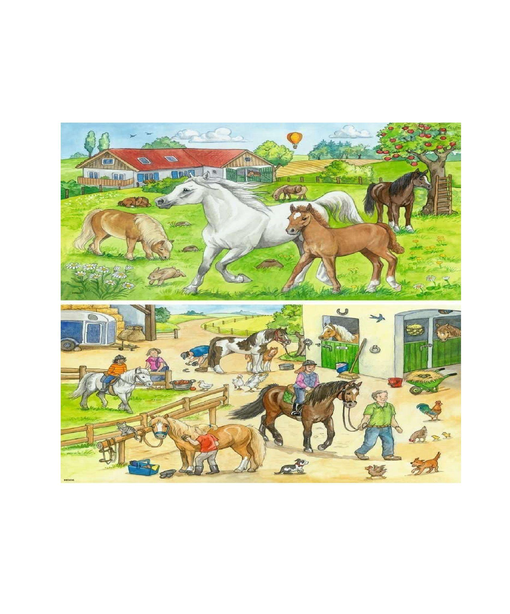 Puzzle En los establos - 2x24 piezas-1
