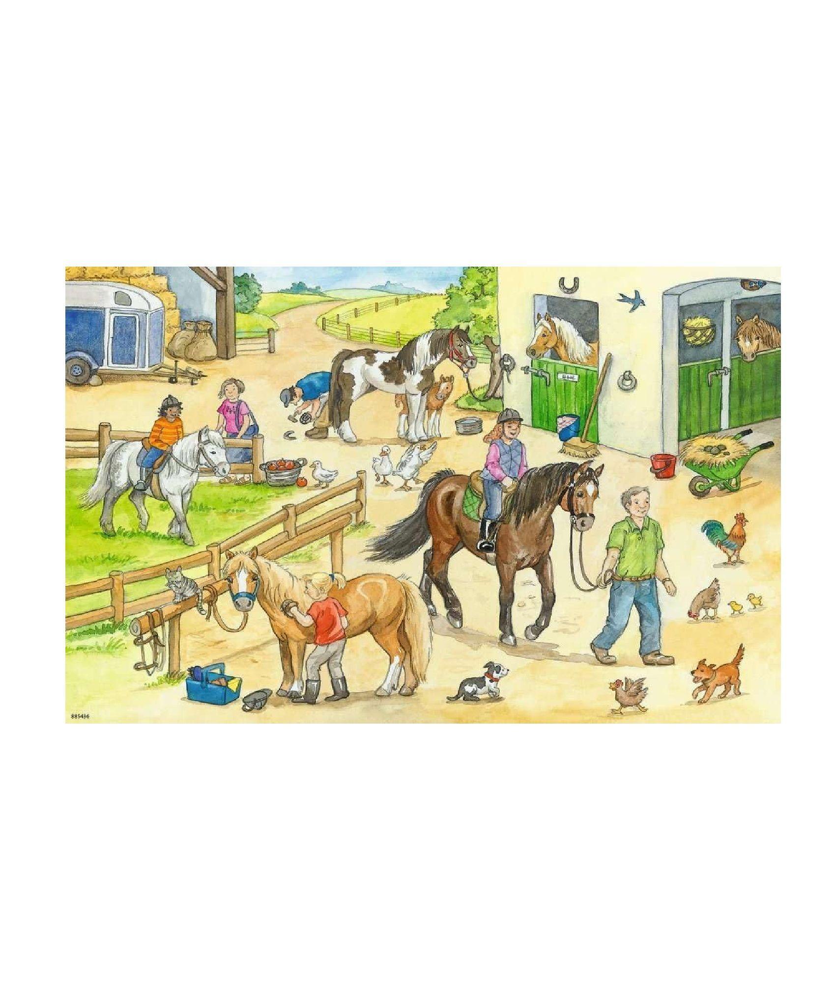 Puzzle En los establos - 2x24 piezas-3