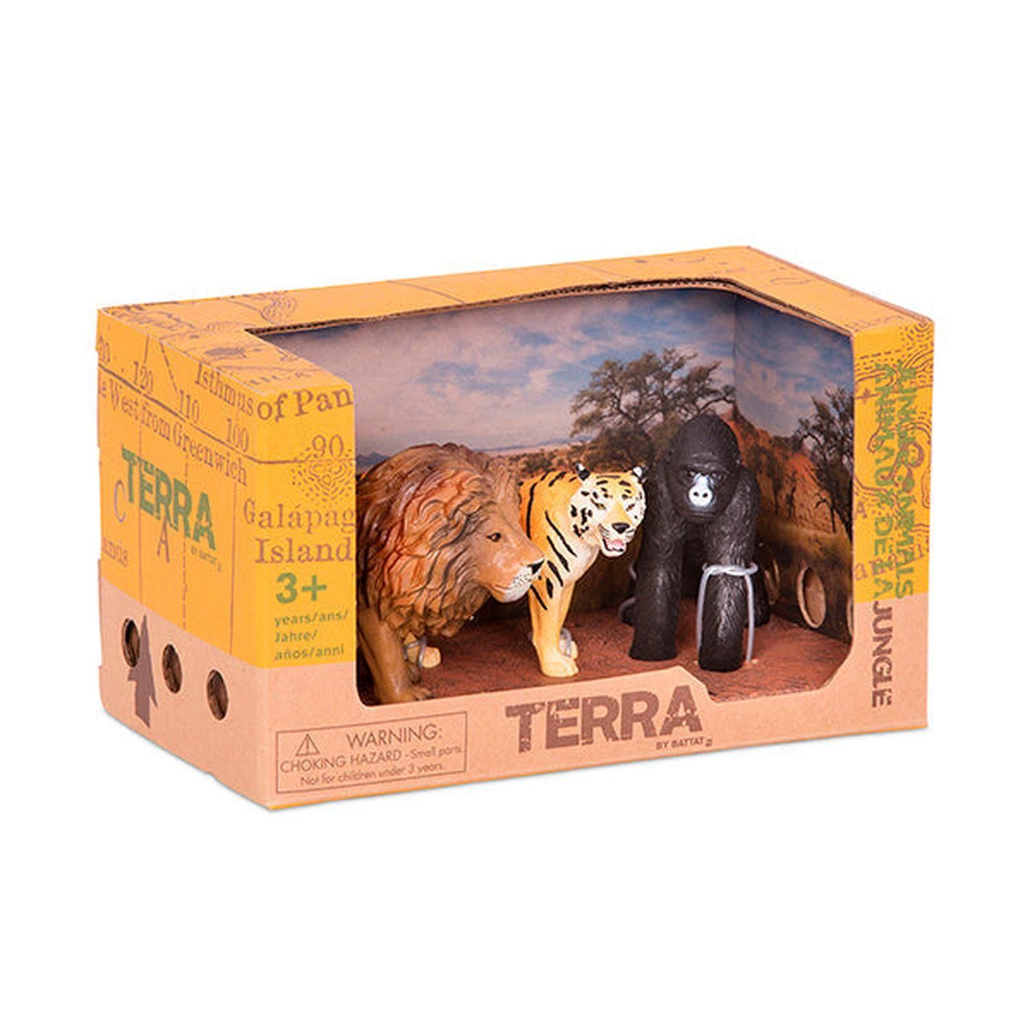 Animales de la jungla: León, tigre y gorila.-2