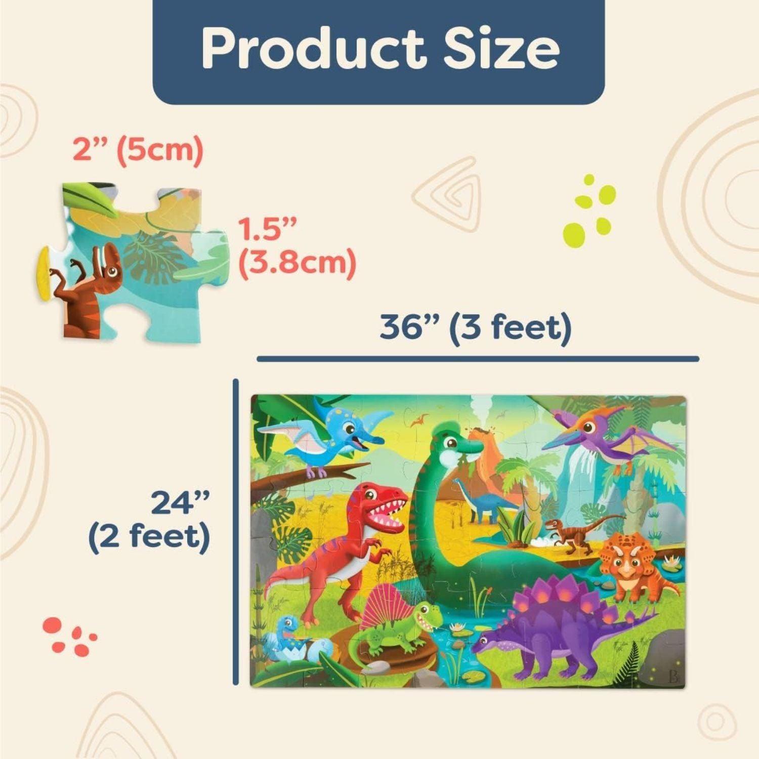 Puzzle Gigante De Piso - Dinosaurios 48 Piezas-2