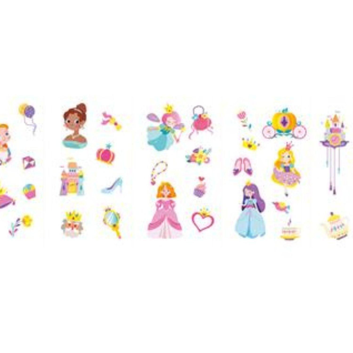 Set de Stickers para Uñas y Tatuajes Temporales - Princesas-1