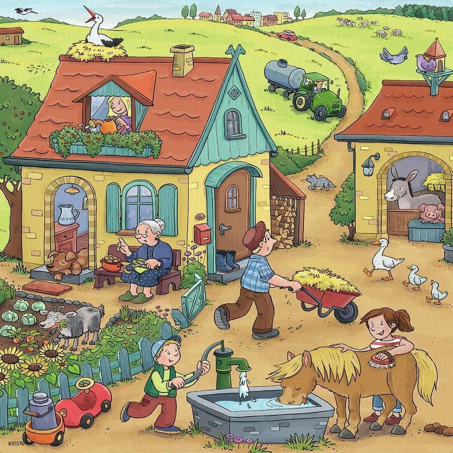Puzzle Actividades en la granja - 3x49-4