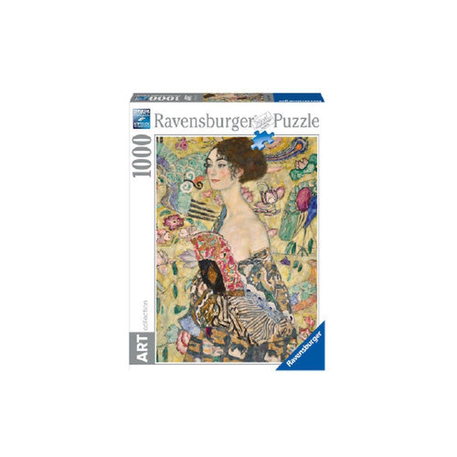 Puzzle Gustav Klimt - Dama con Abanico - 1000 piezas-0