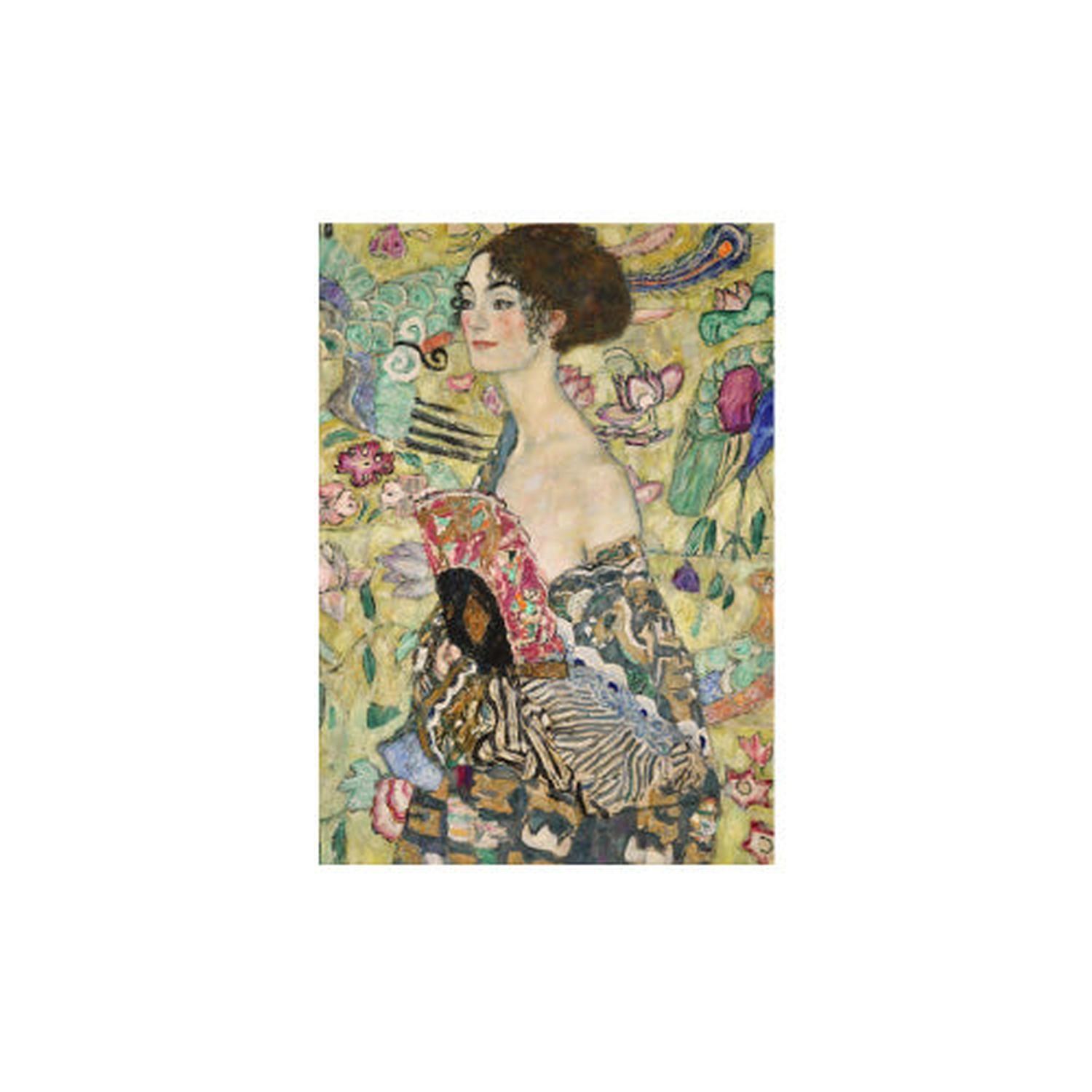 Puzzle Gustav Klimt - Dama con Abanico - 1000 piezas-1
