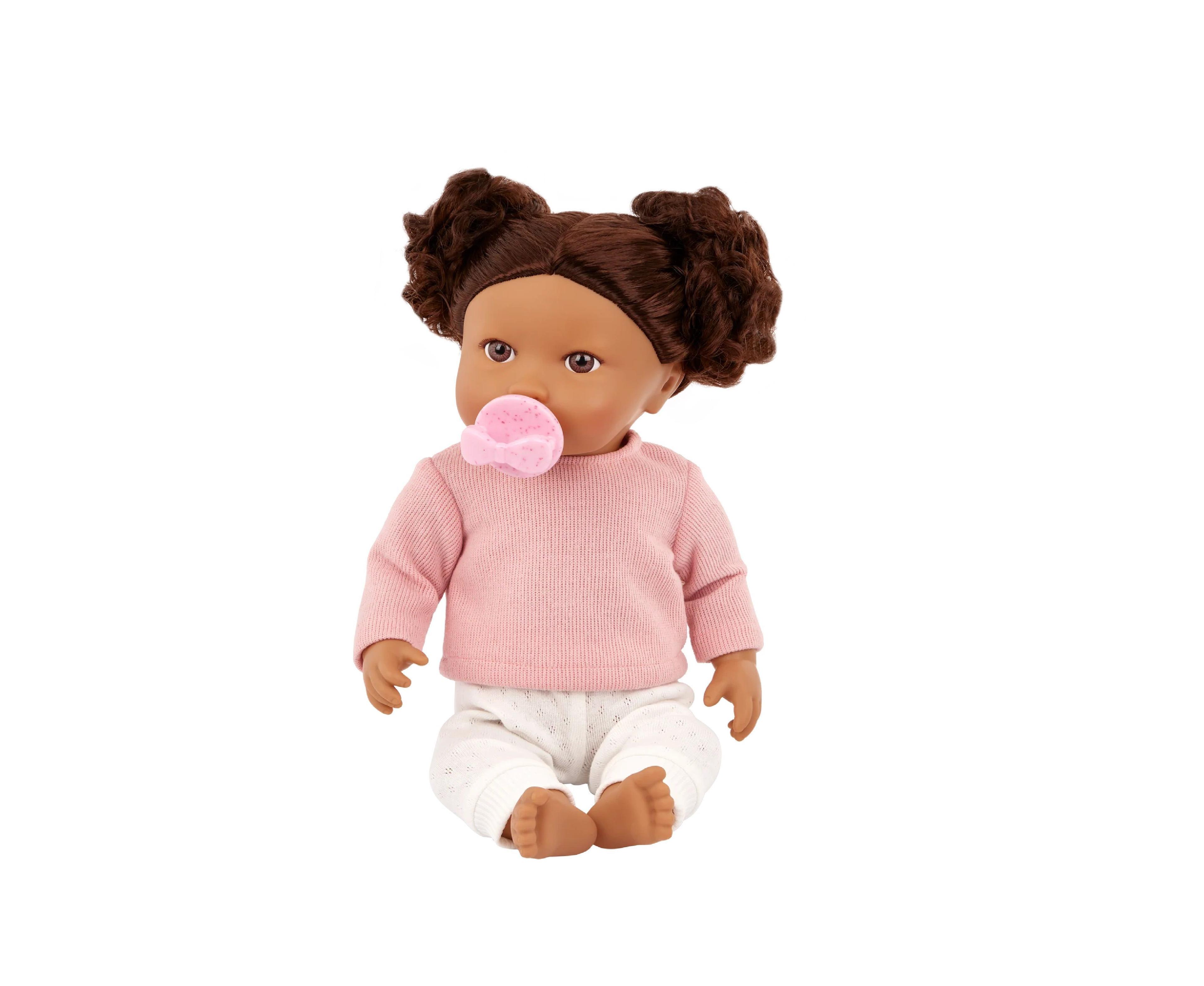 Muñeca con pelo y blusa rosa-1
