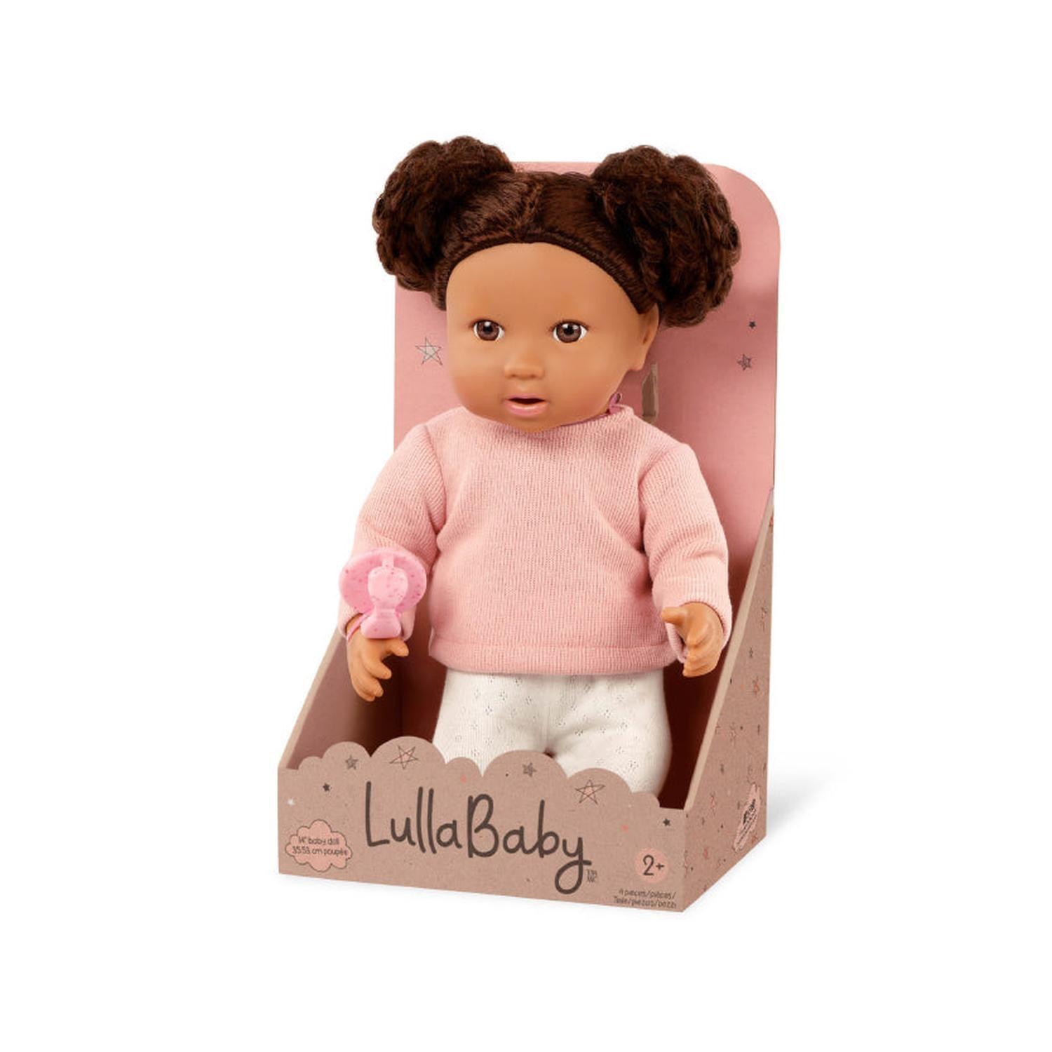 Muñeca LullaBaby - Morena Top Rosado-1